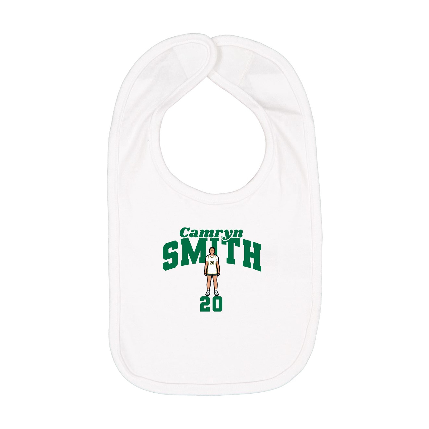 Infant Bib — Signature Arch in White