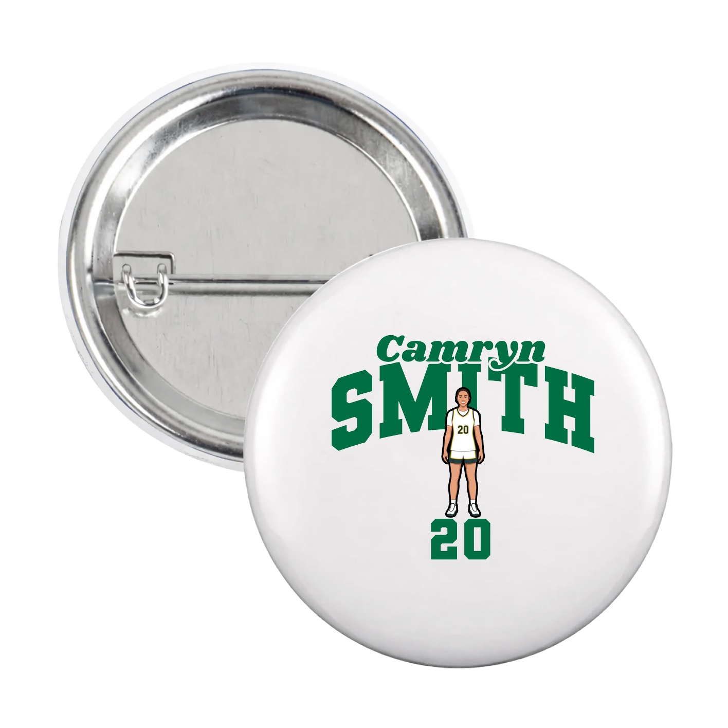 Game Day Button — Signature Arch in White