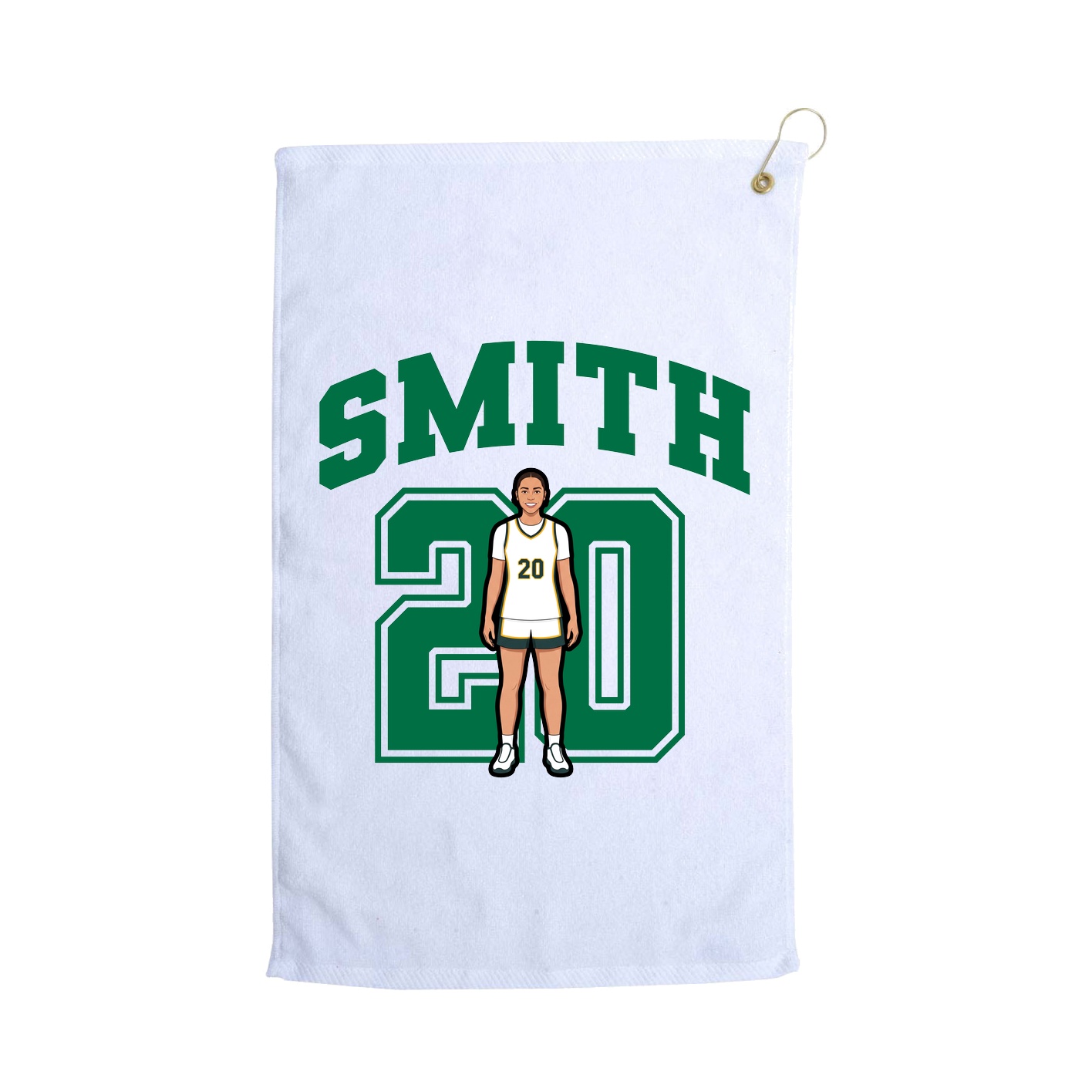 Golf Towel — Number in White