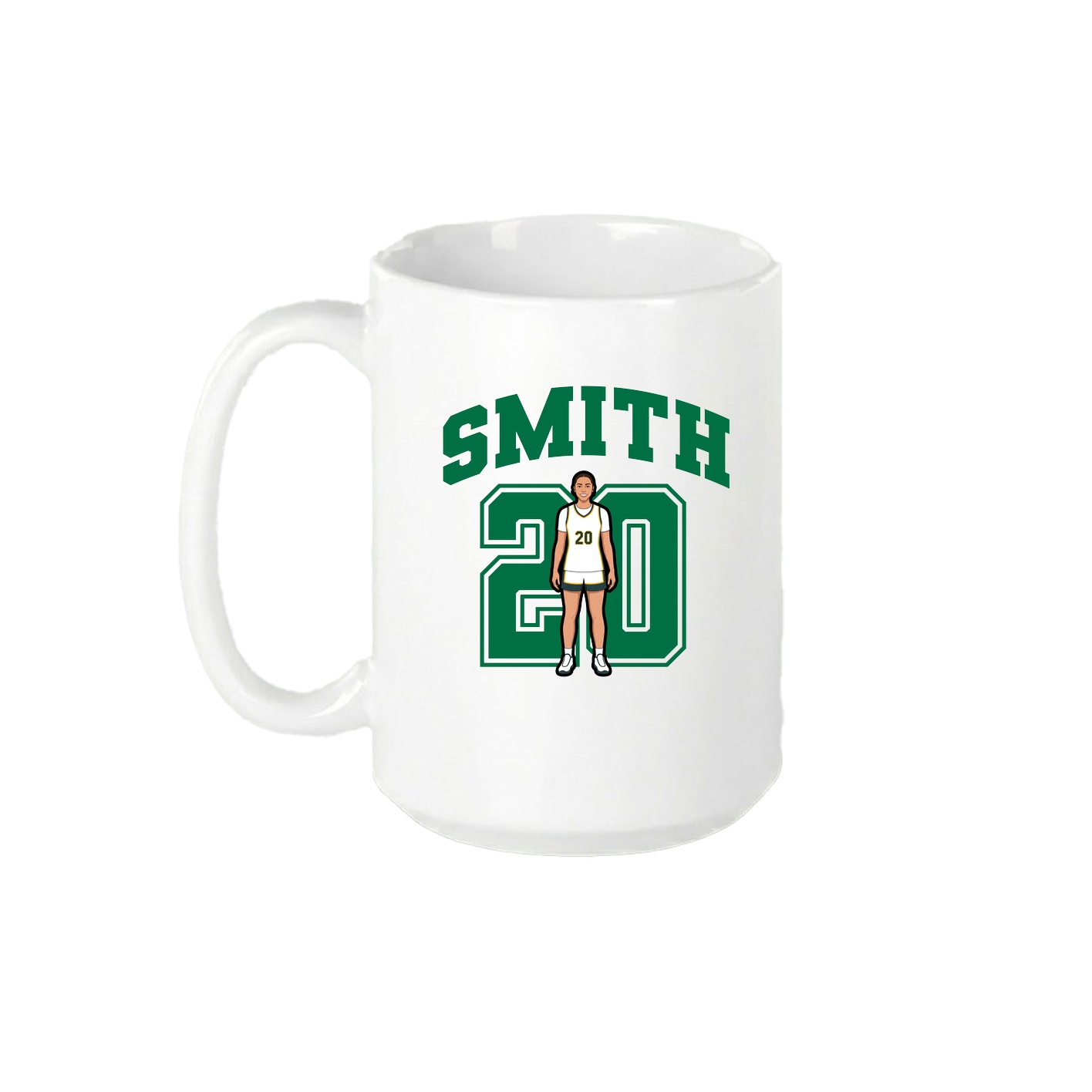 15oz Coffee Mug — Number in White