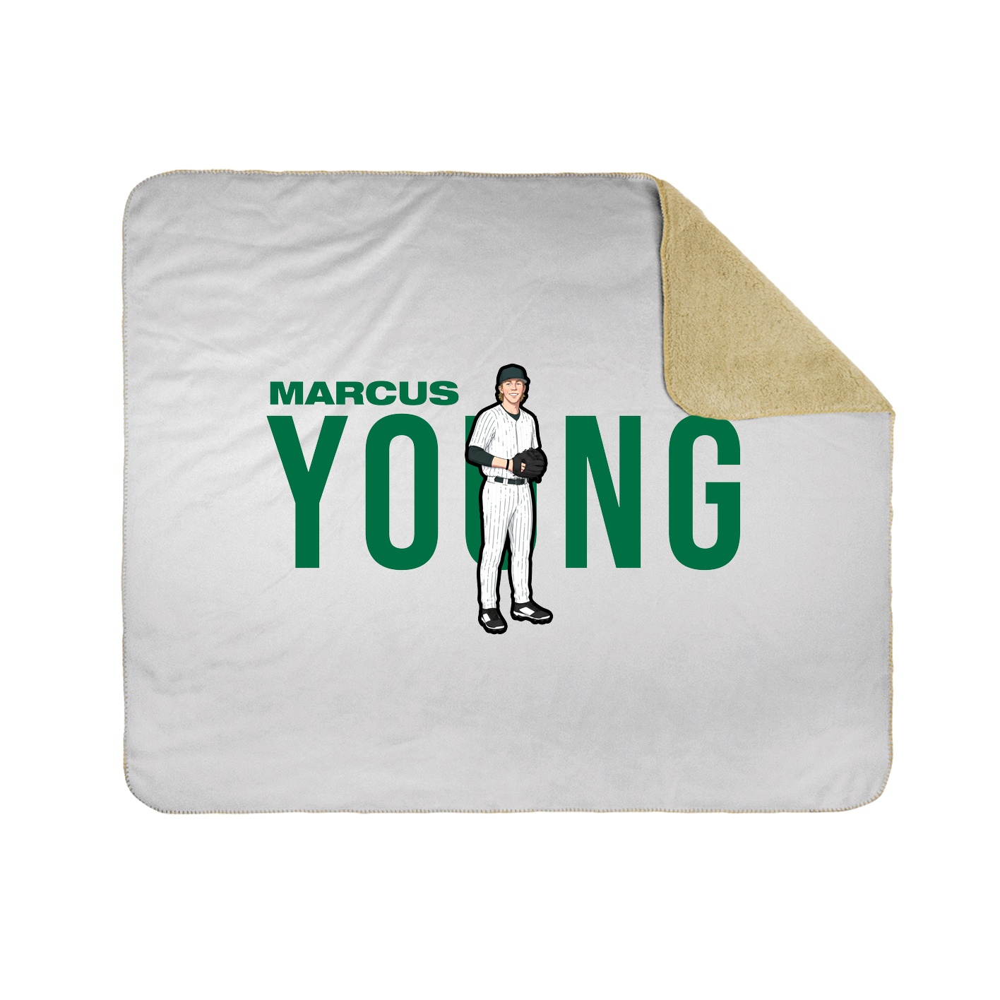 Throw Blanket — Player Name in White
