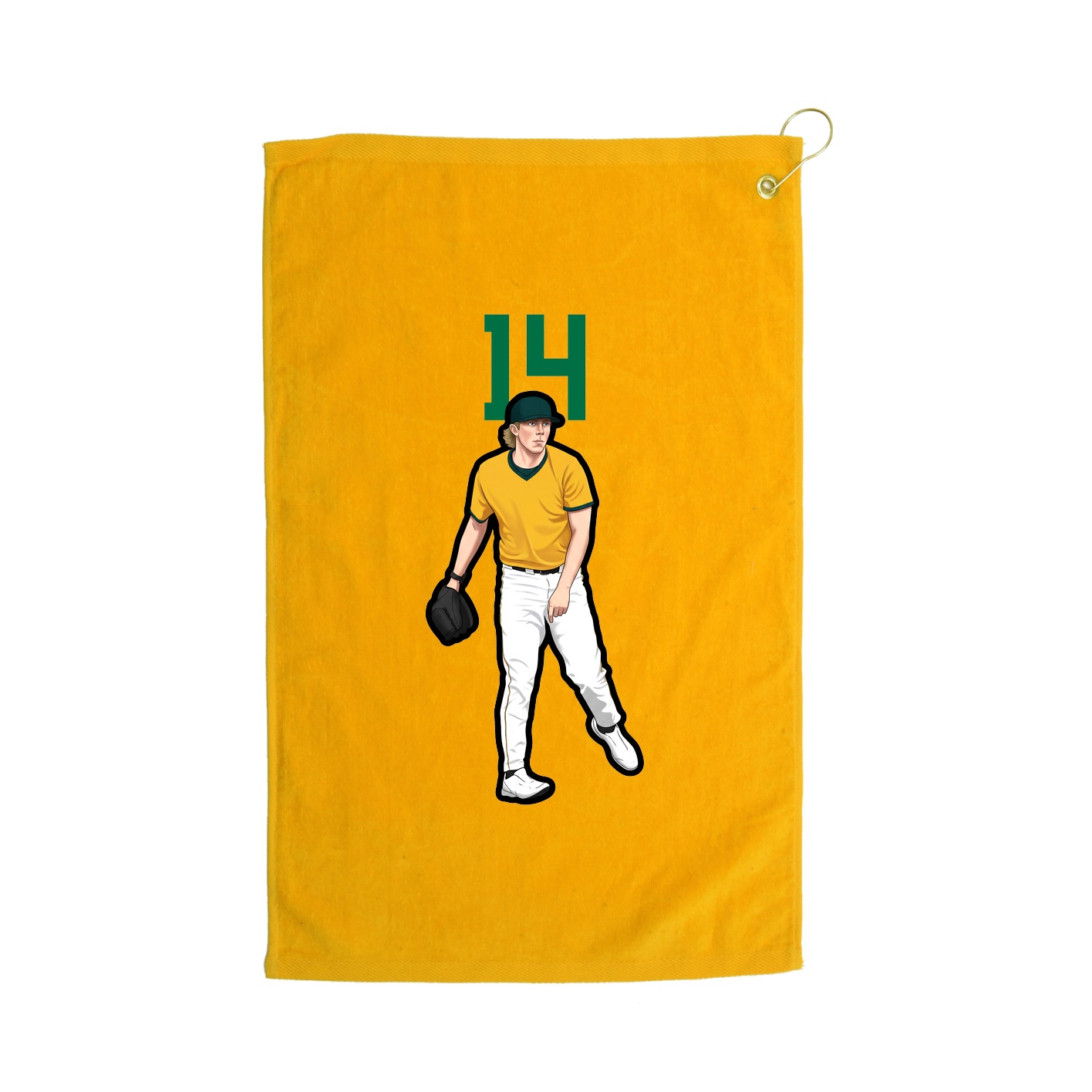 Golf Towel — Number Top in Gold