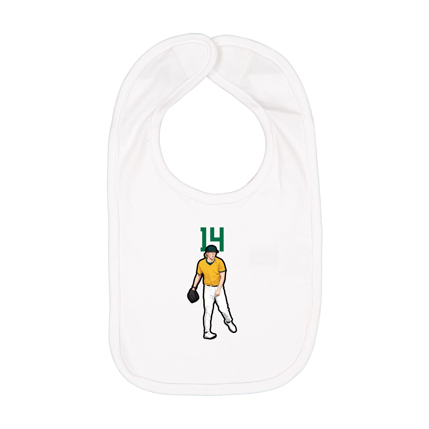 Infant Bib — Number Top in White