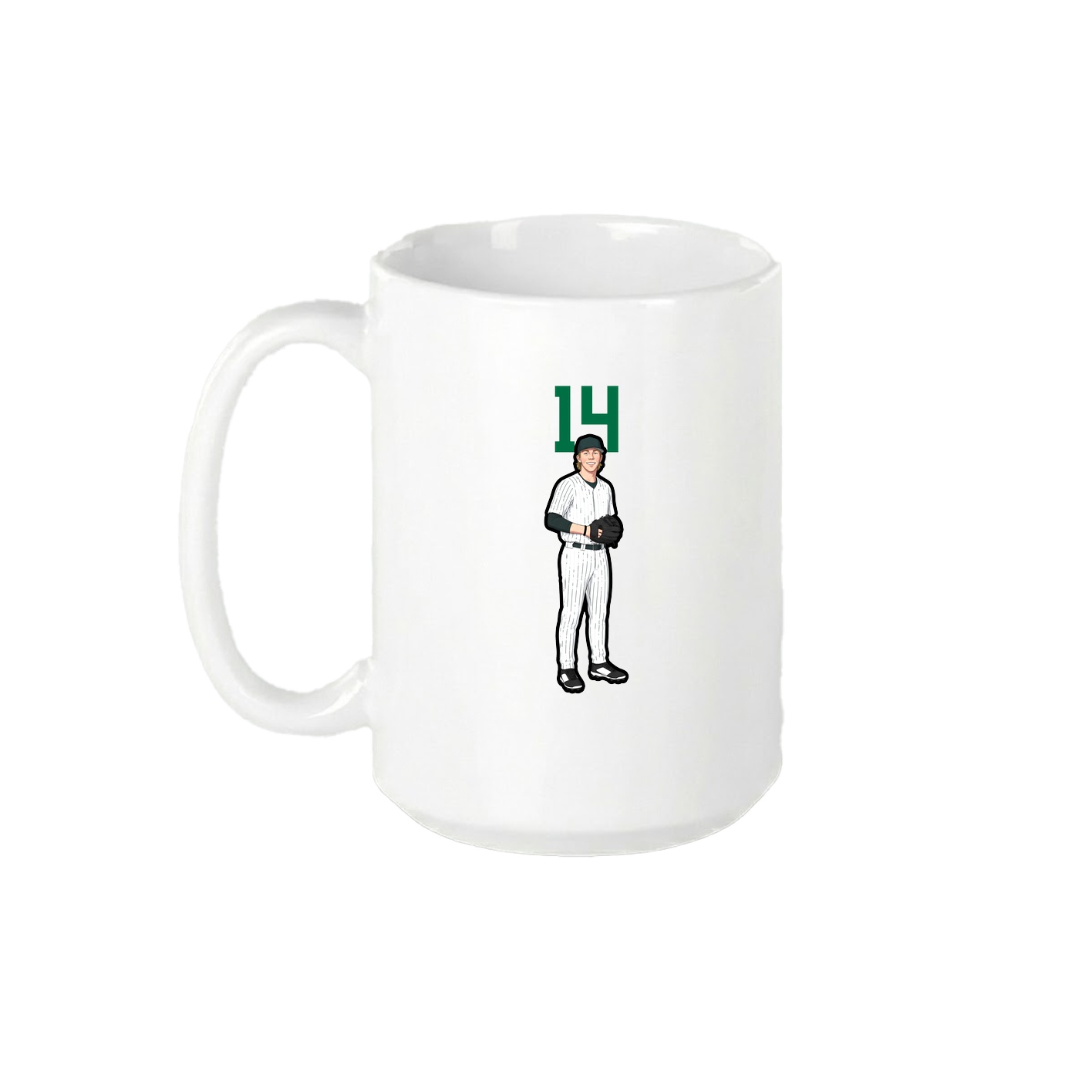 15oz Coffee Mug — Number Top in White