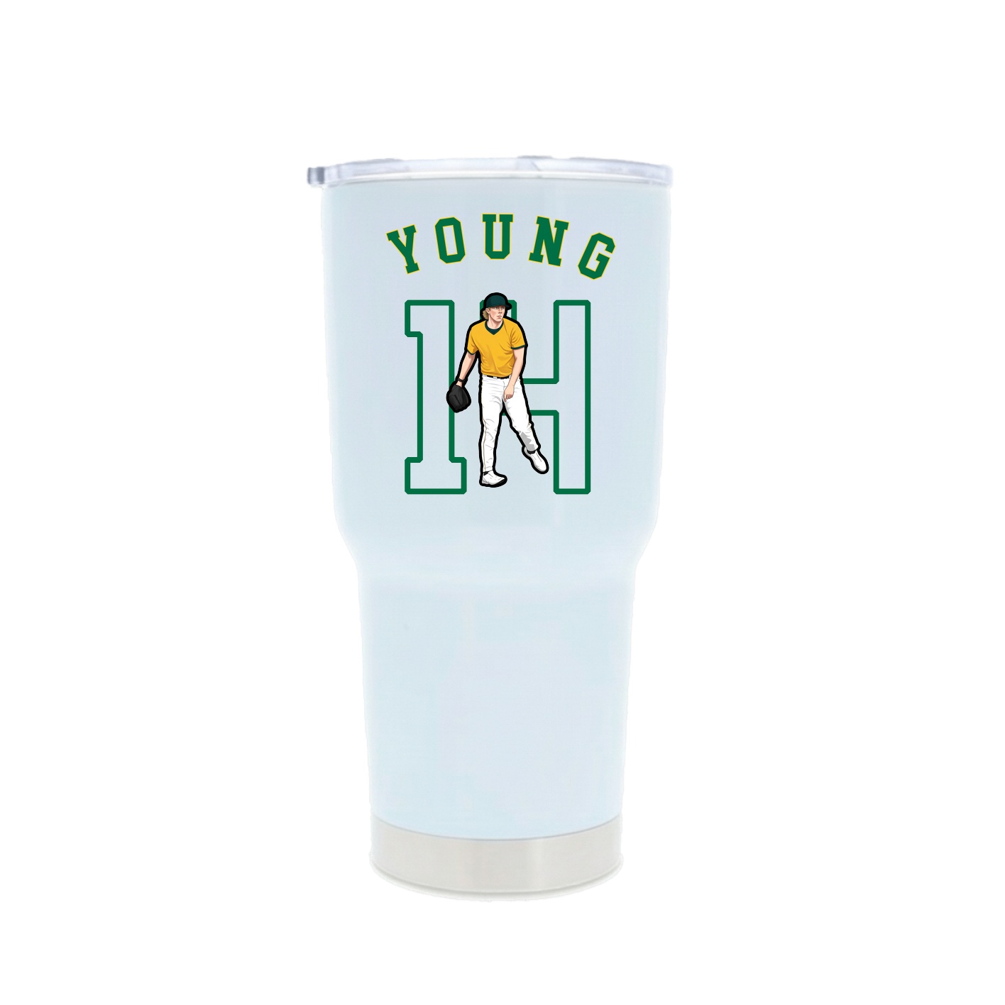 30oz Stainless Steel Tumbler — Shirsey Arch in White