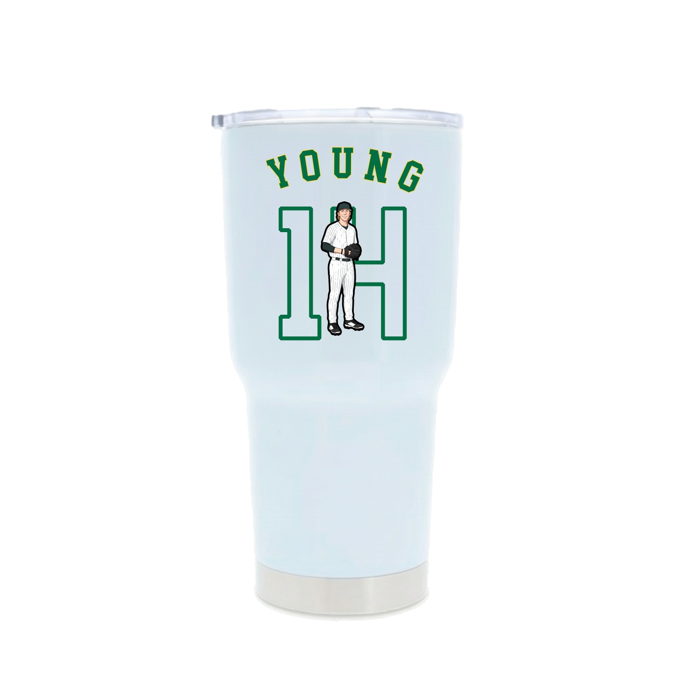 30oz Stainless Steel Tumbler — Shirsey Arch in White