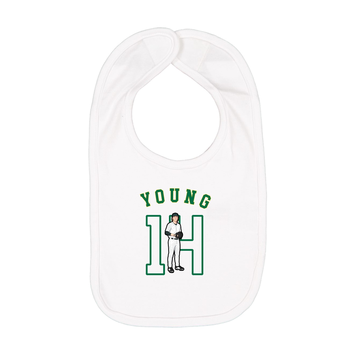 Infant Bib — Shirsey Arch in White