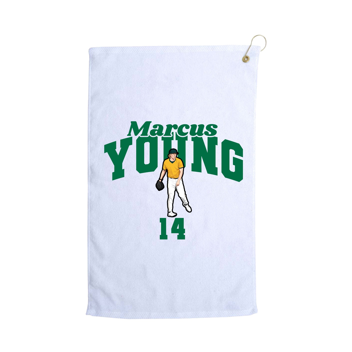 Golf Towel — Signature Arch in White