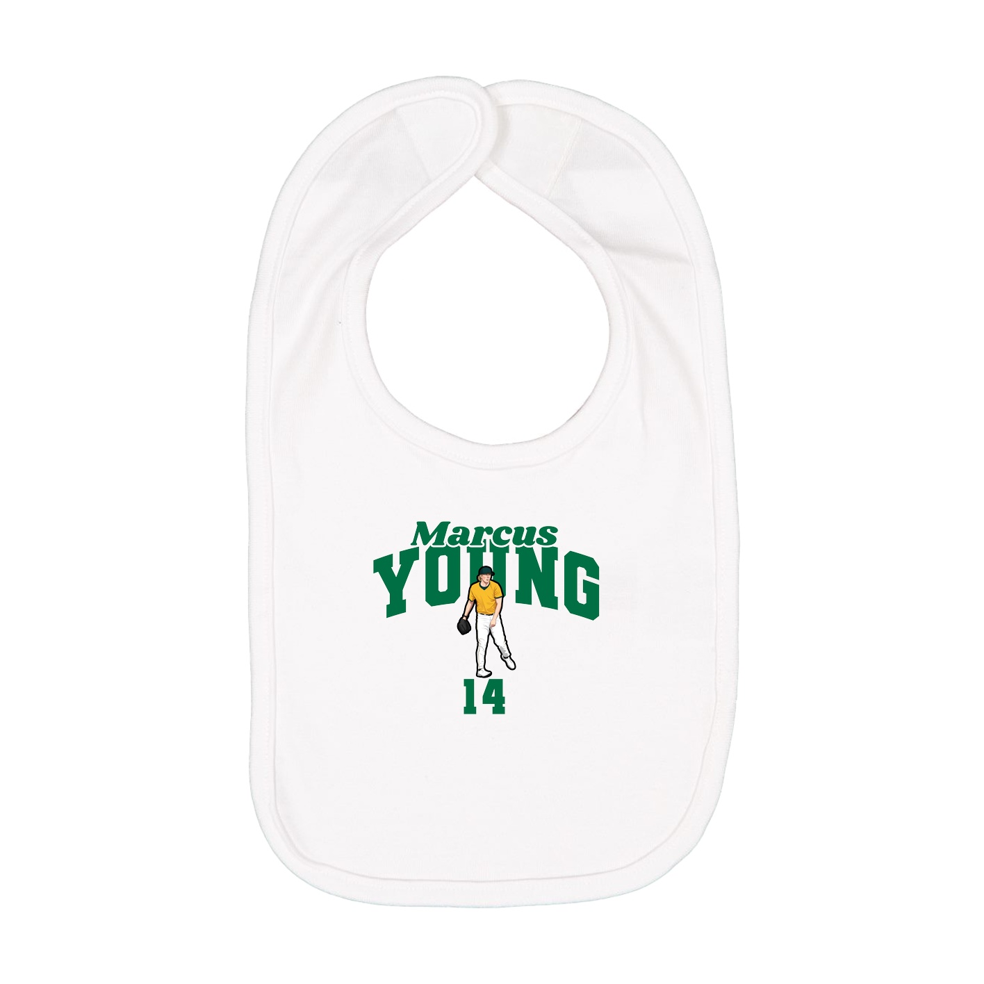 Infant Bib — Signature Arch in White