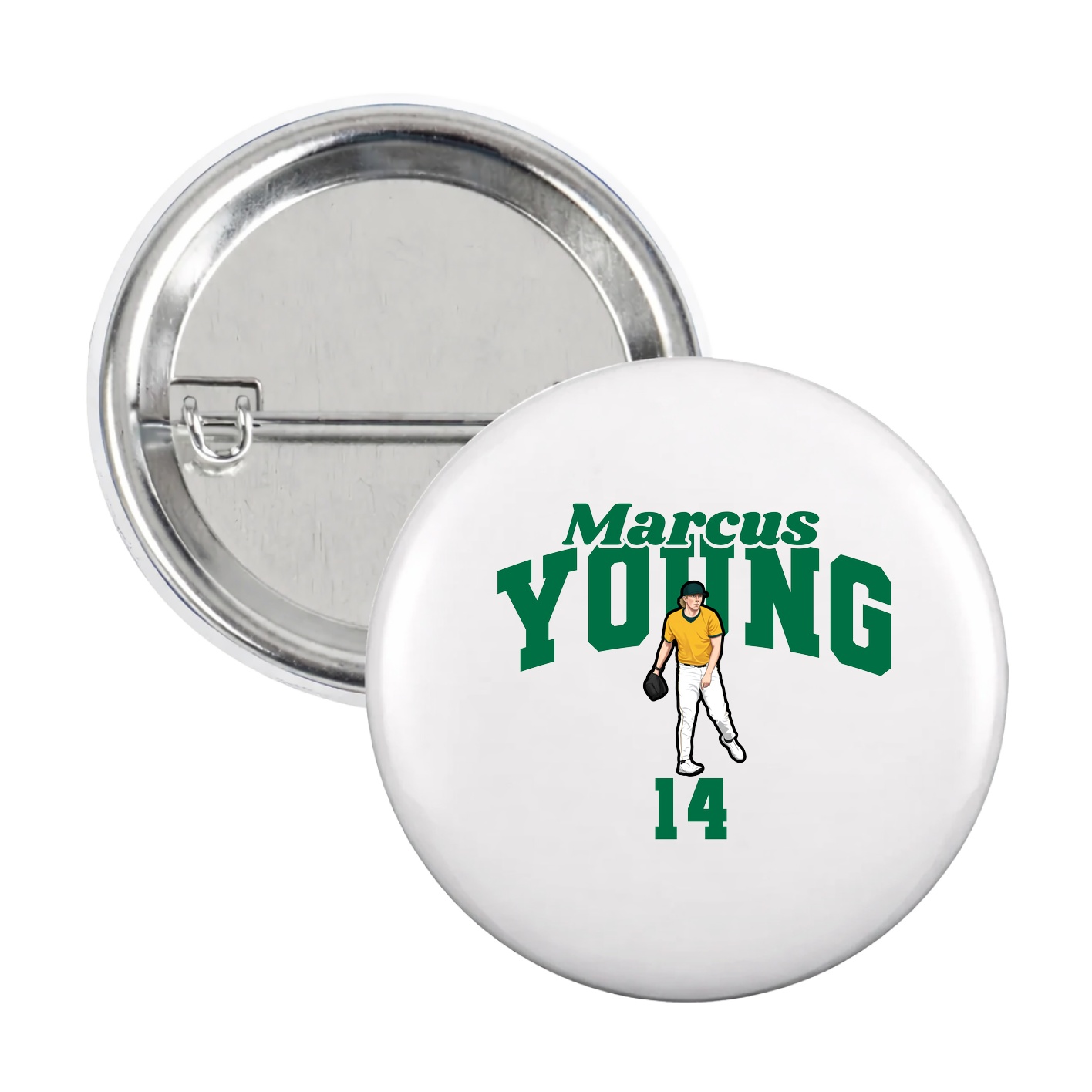 Game Day Button — Signature Arch in White