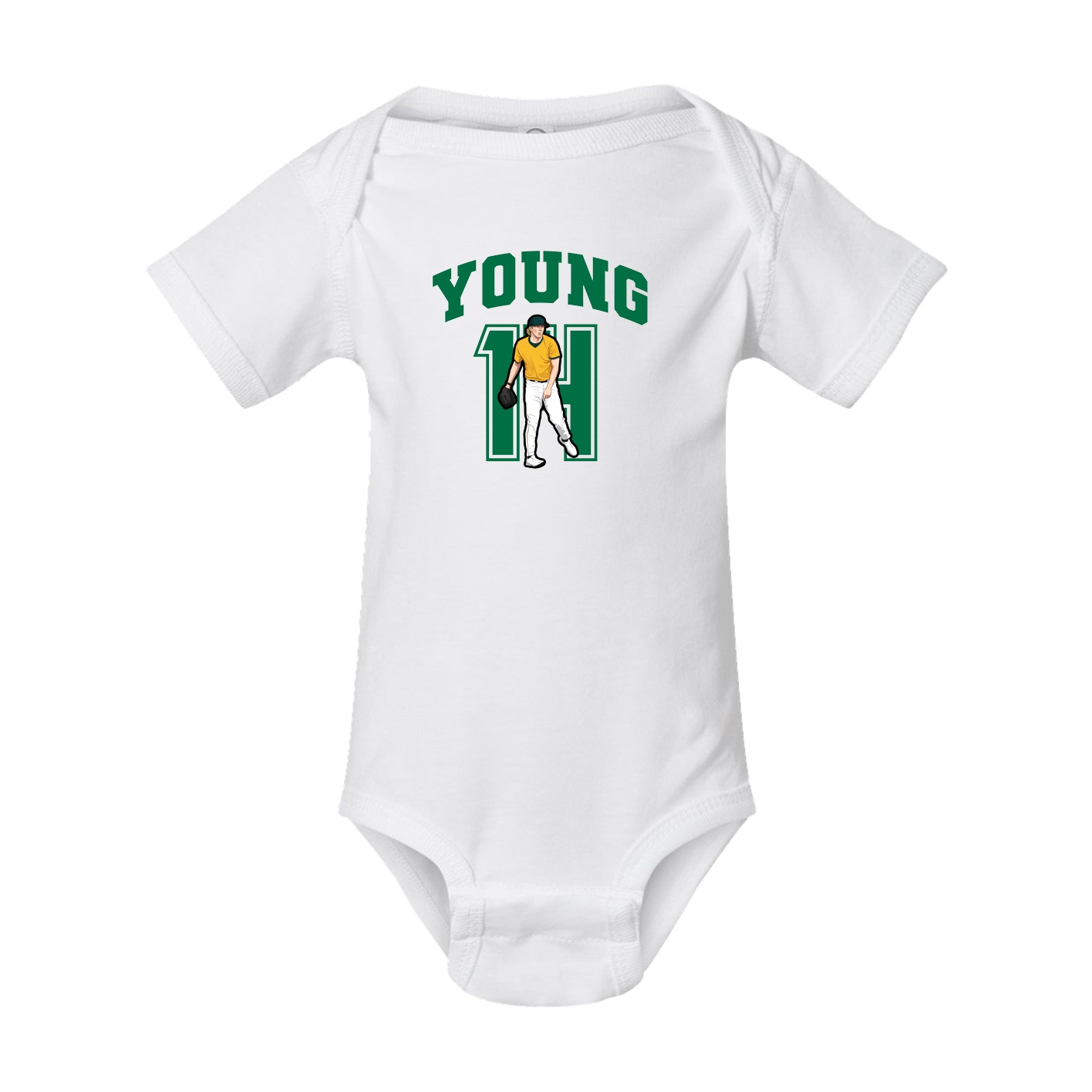 Baby Onesie — Number in White