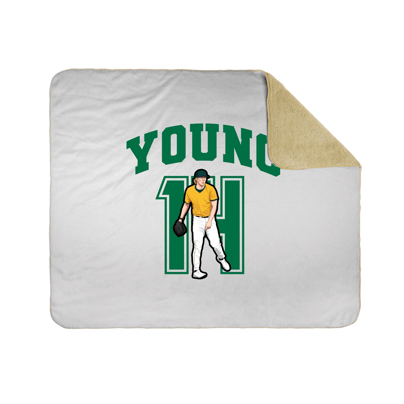 Throw Blanket — Number in White