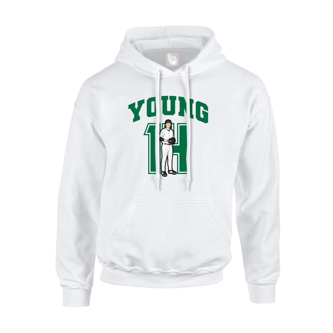 Hoodie — Number in White