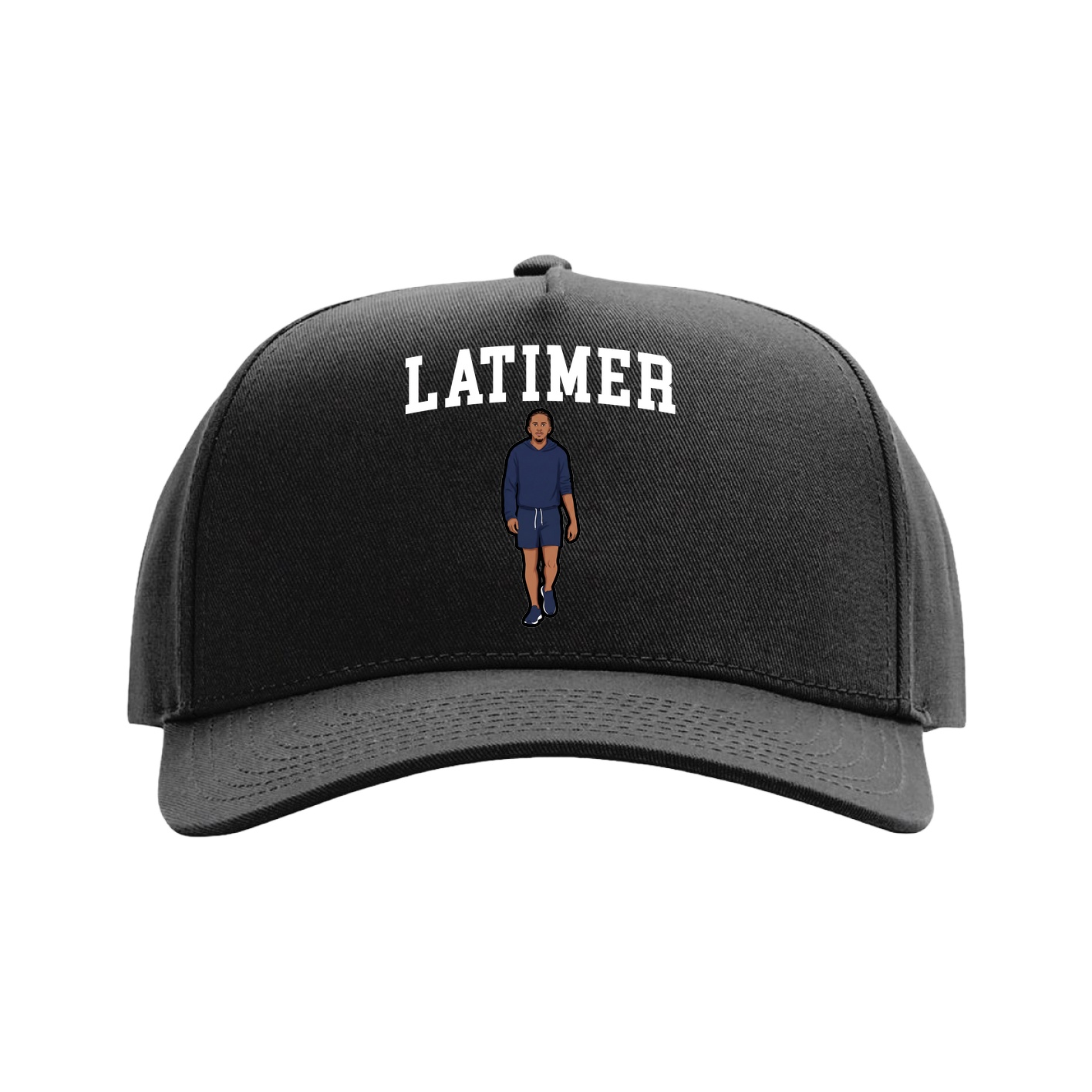 Full Fabric Five-Panel Champ Cap — Shirsey in Black