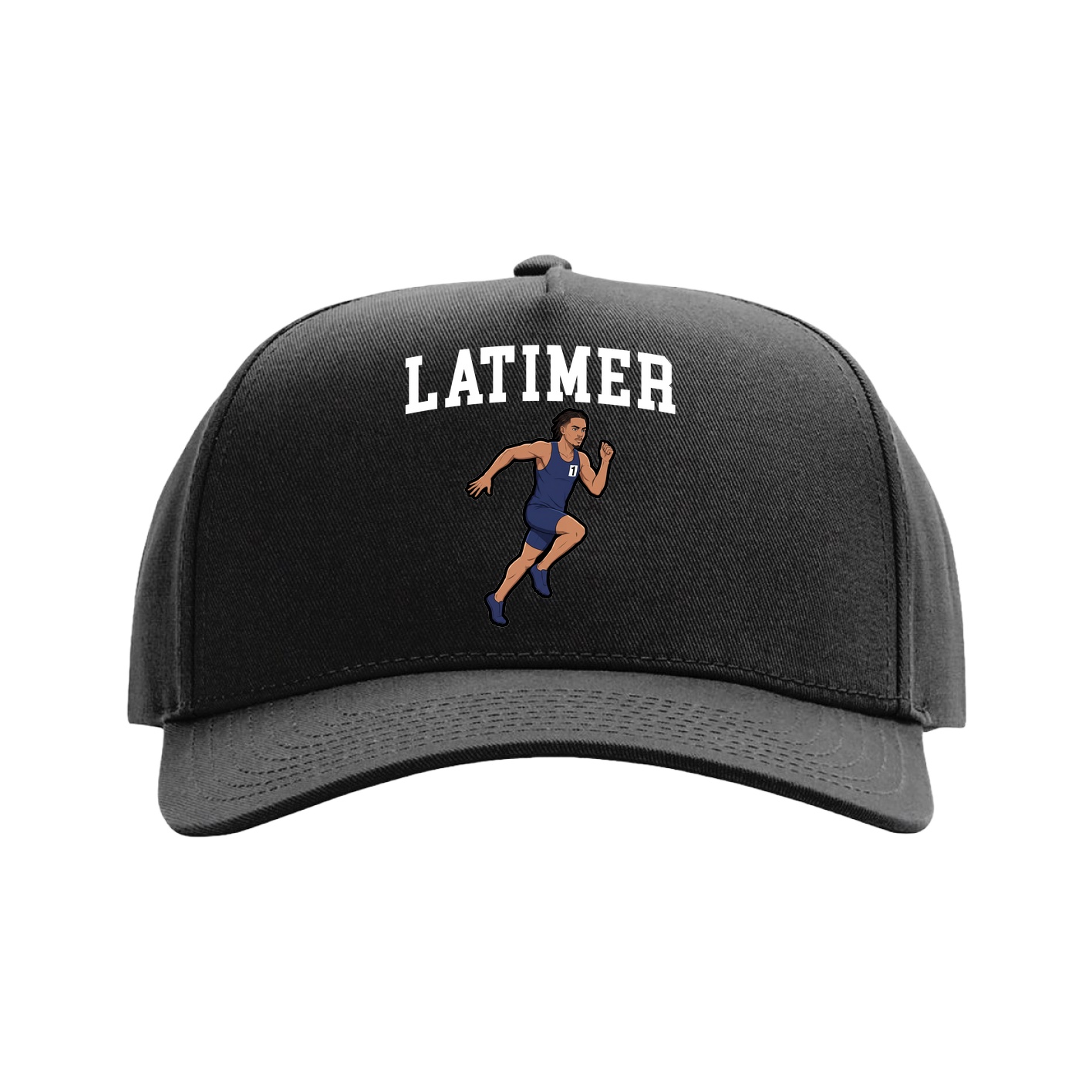 Full Fabric Five-Panel Champ Cap — Shirsey in Black
