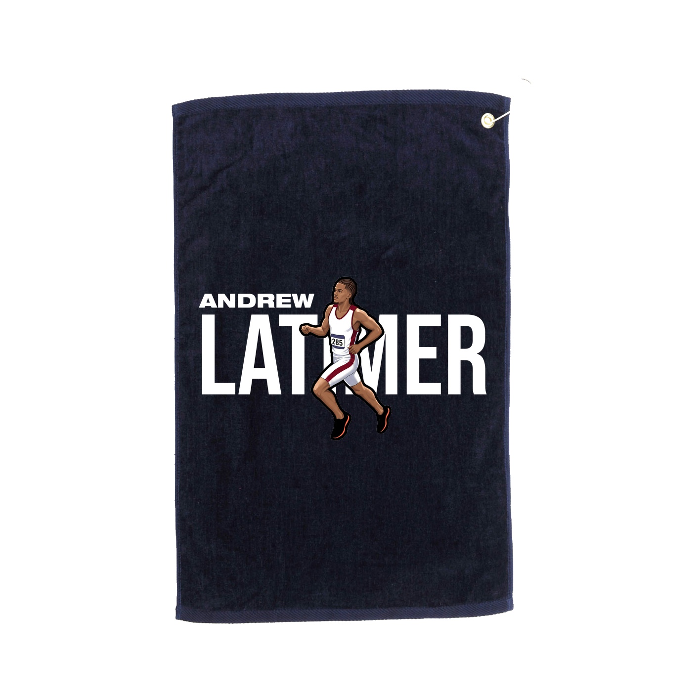 Golf Towel — Player Name in Navy