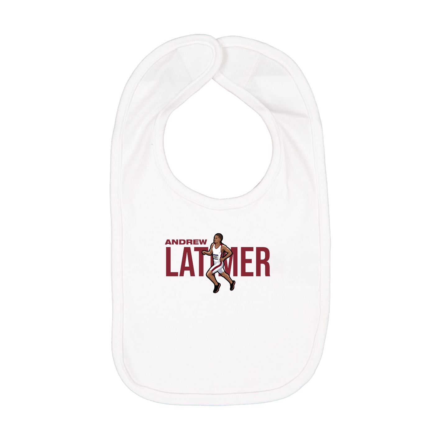 Infant Bib — Player Name in White