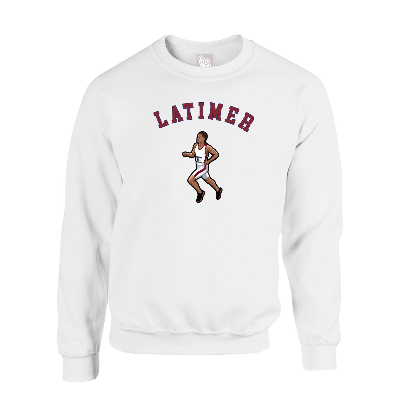 Fleece Crew — Shirsey Arch in White