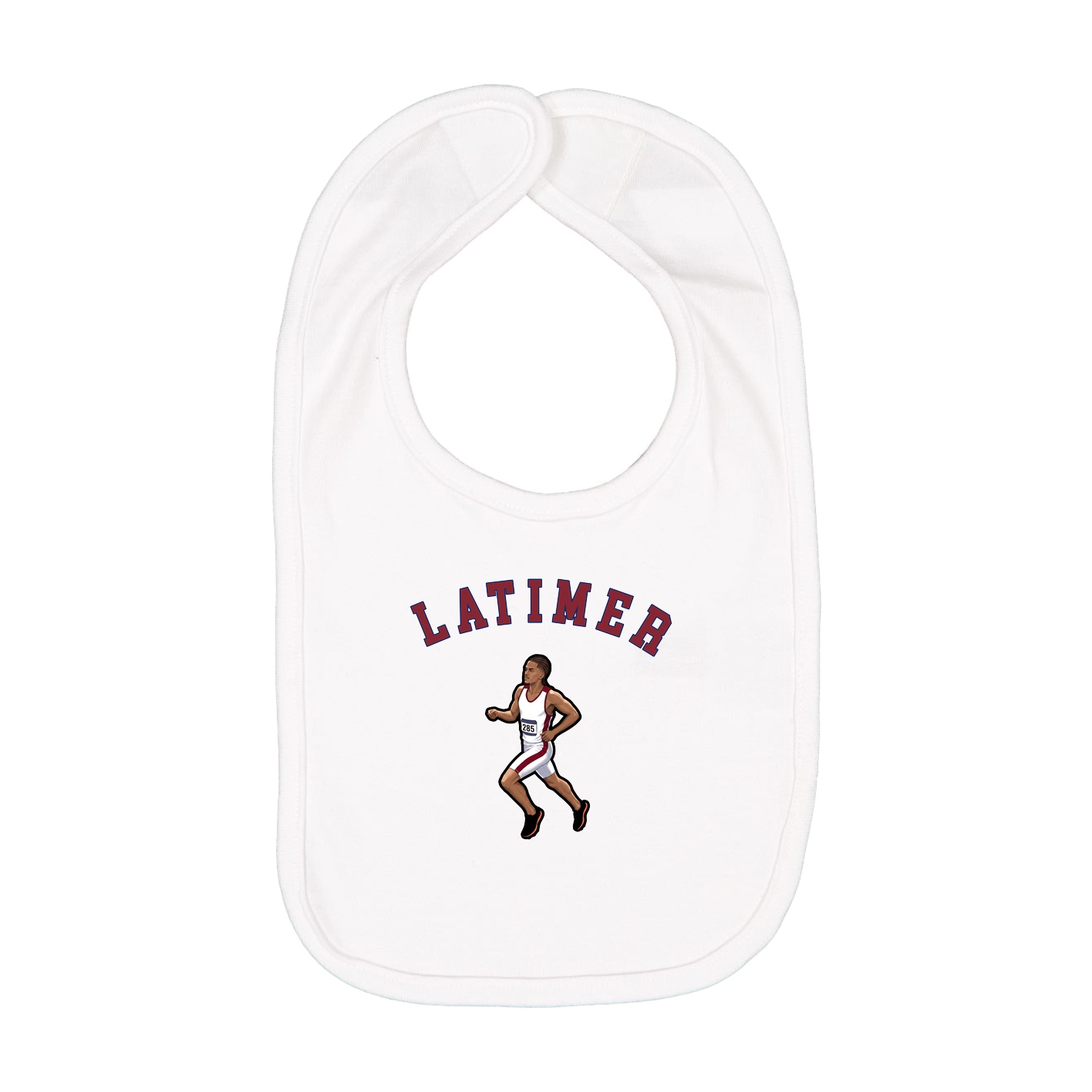 Infant Bib — Shirsey Arch in White