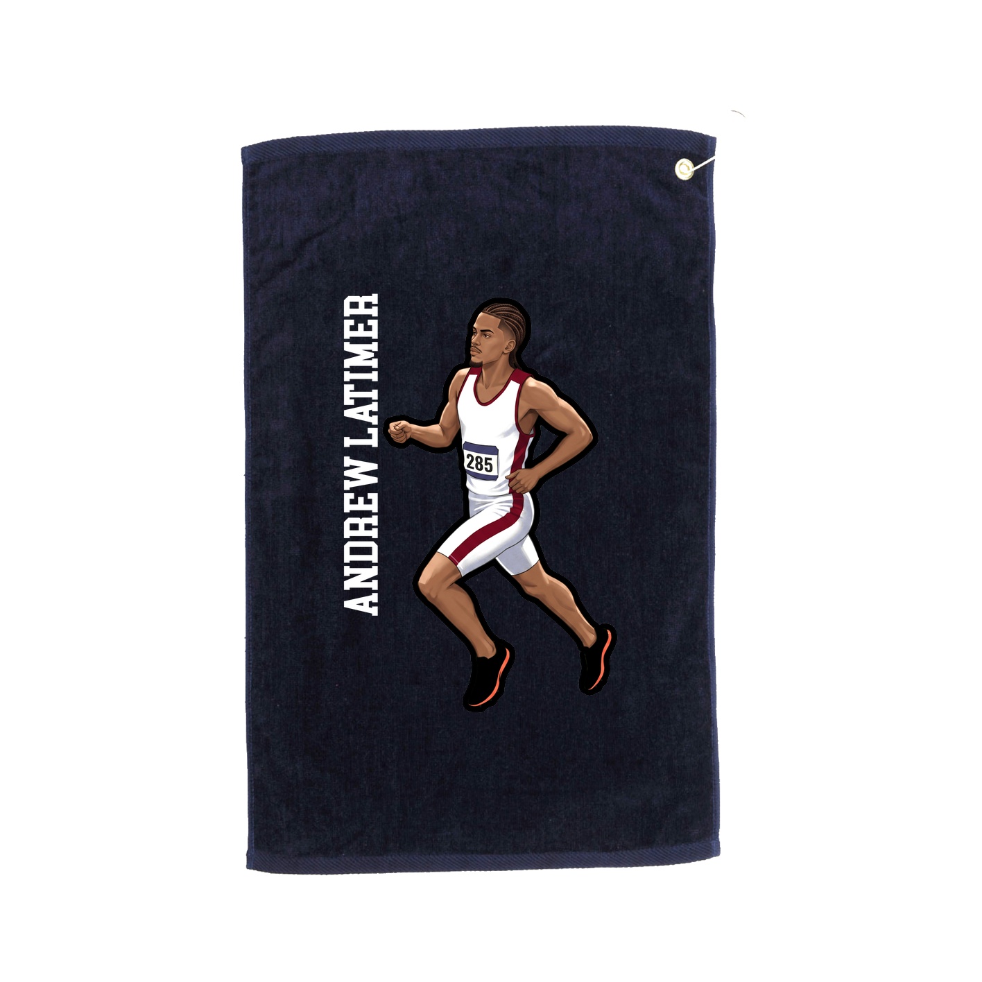 Golf Towel — Name Vertical in Navy