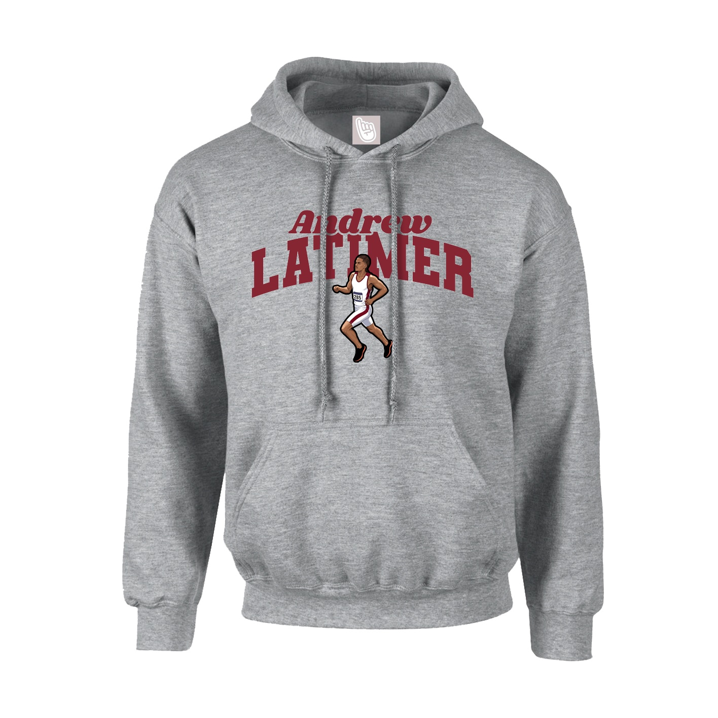 Youth Hoodie — Signature Arch in Grey