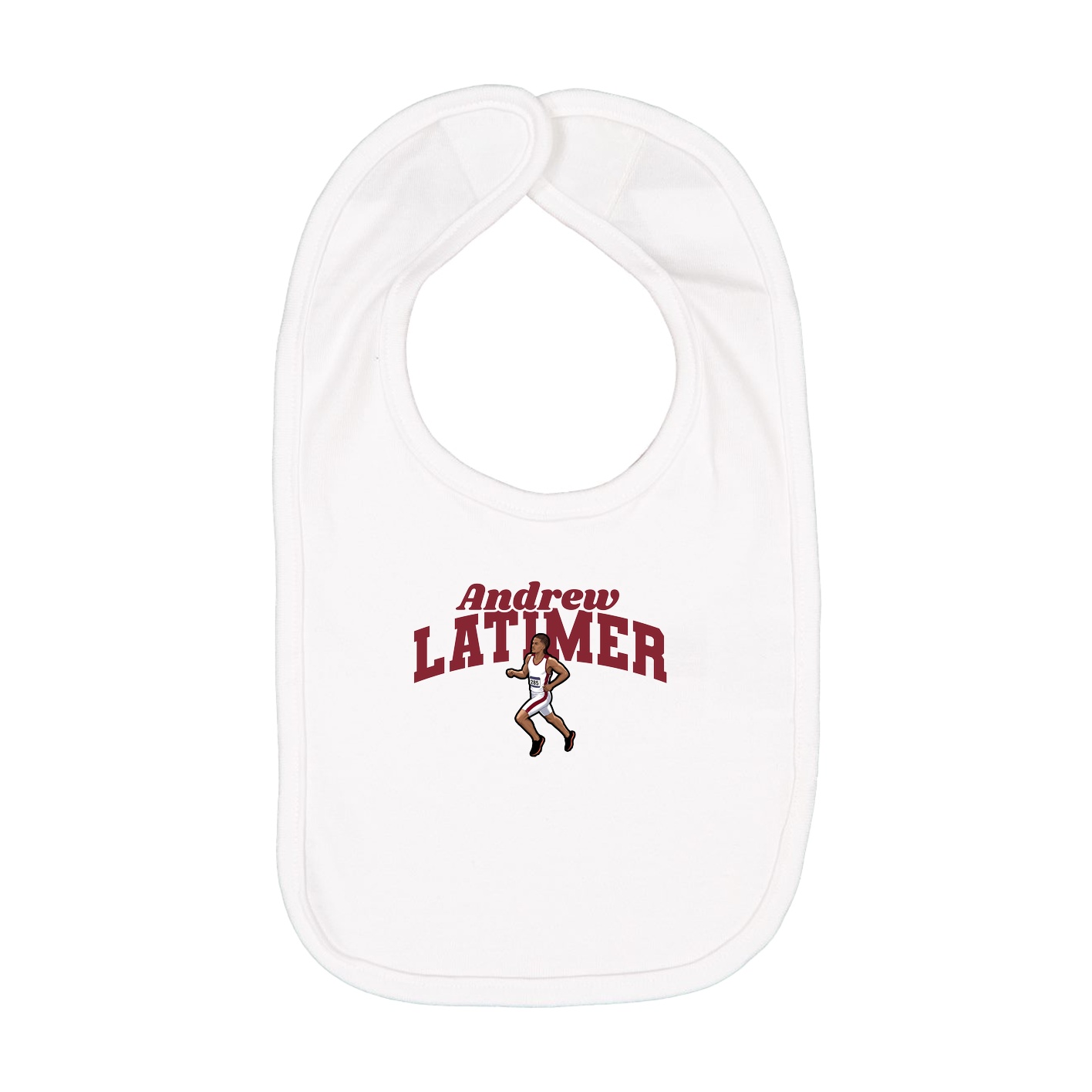 Infant Bib — Signature Arch in White