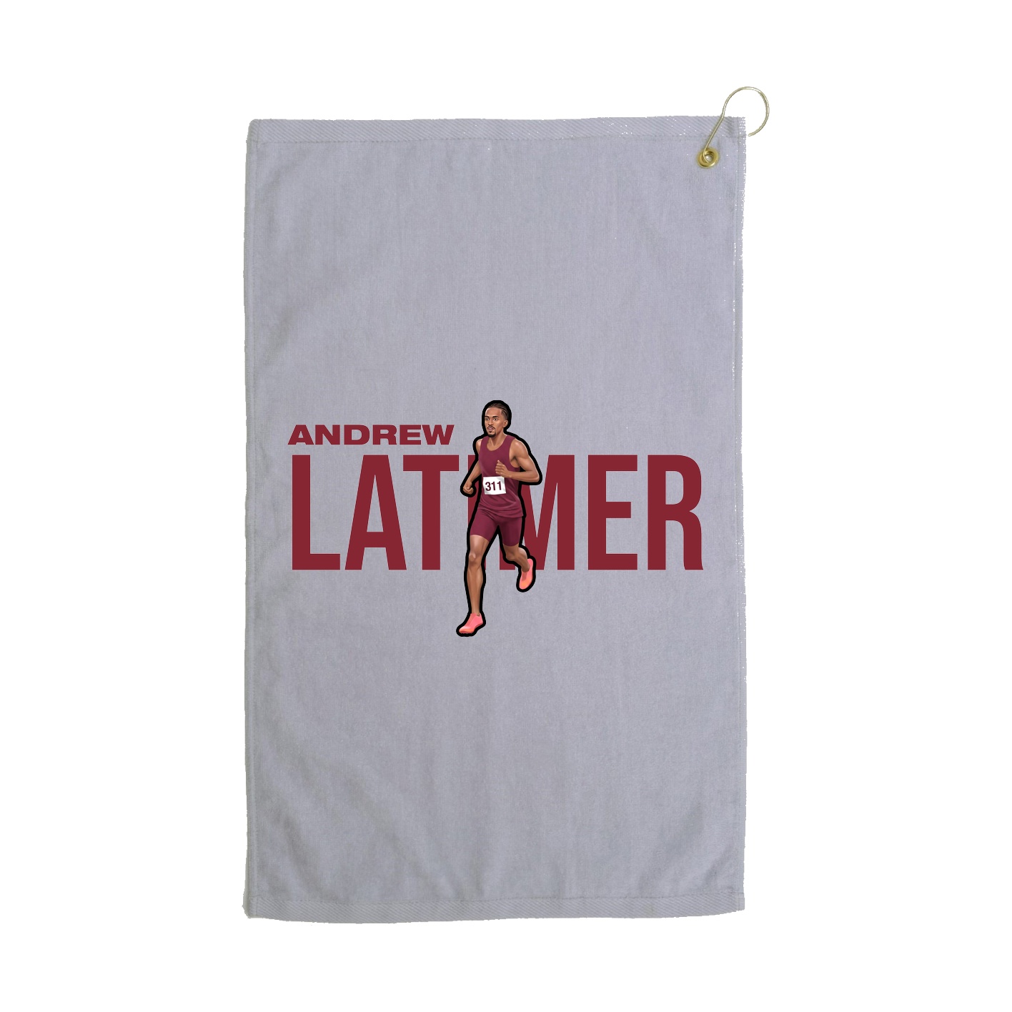 Golf Towel — Player Name in Grey