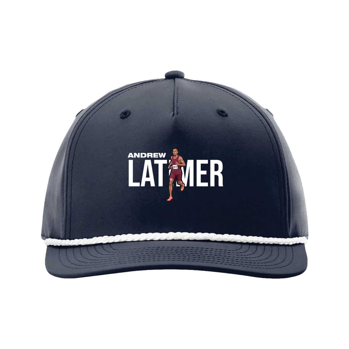 Five-Panel Classic Rope Cap — Player Name in Navy