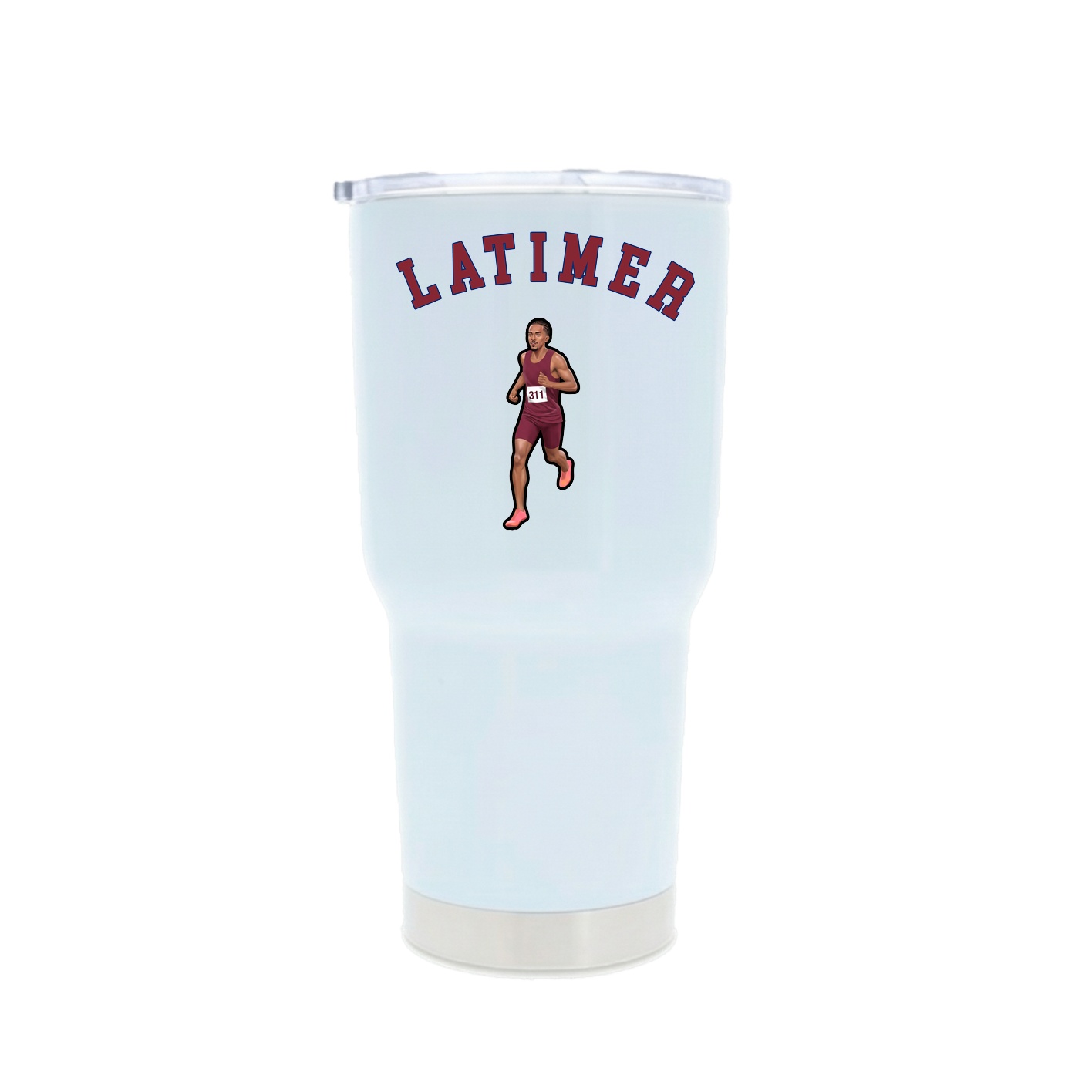 30oz Stainless Steel Tumbler — Shirsey Arch in White