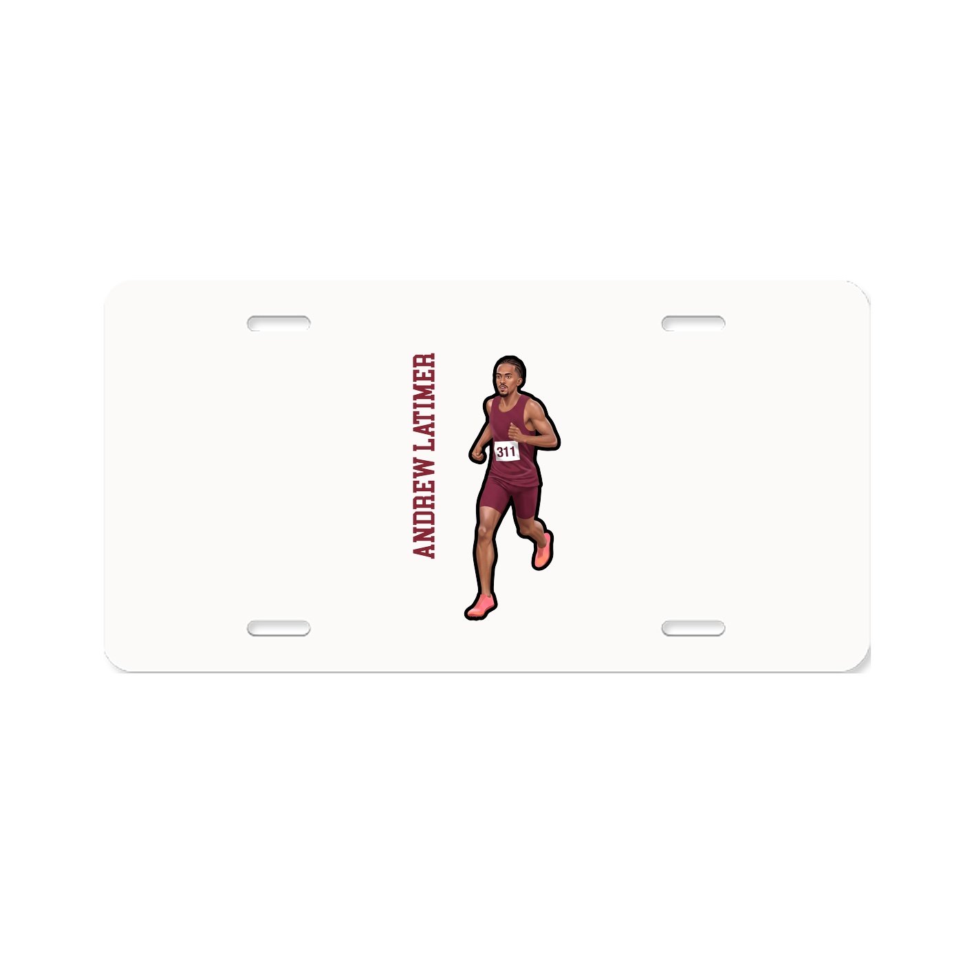 License Plate — Name Vertical in Classic
