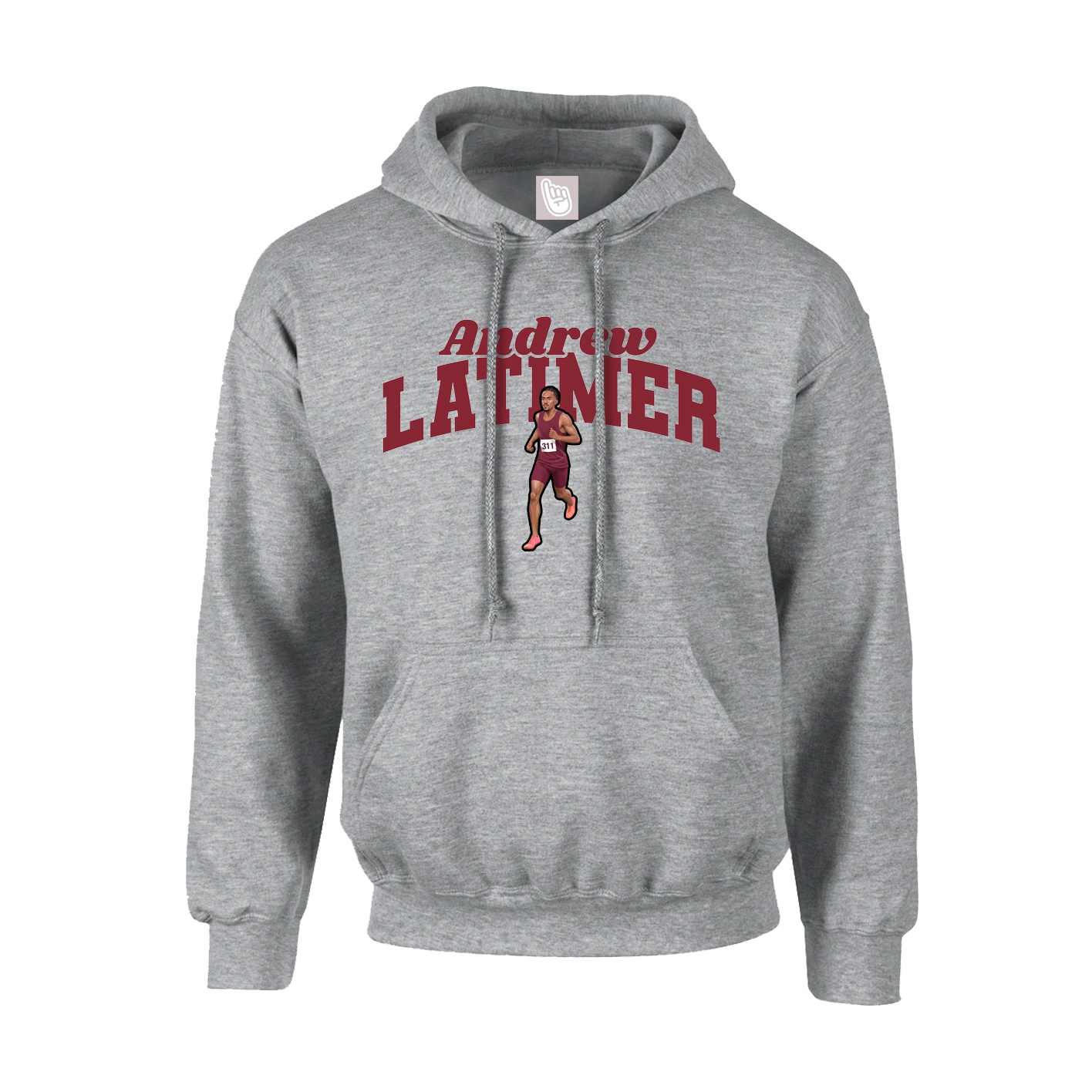 Youth Hoodie — Signature Arch in Grey