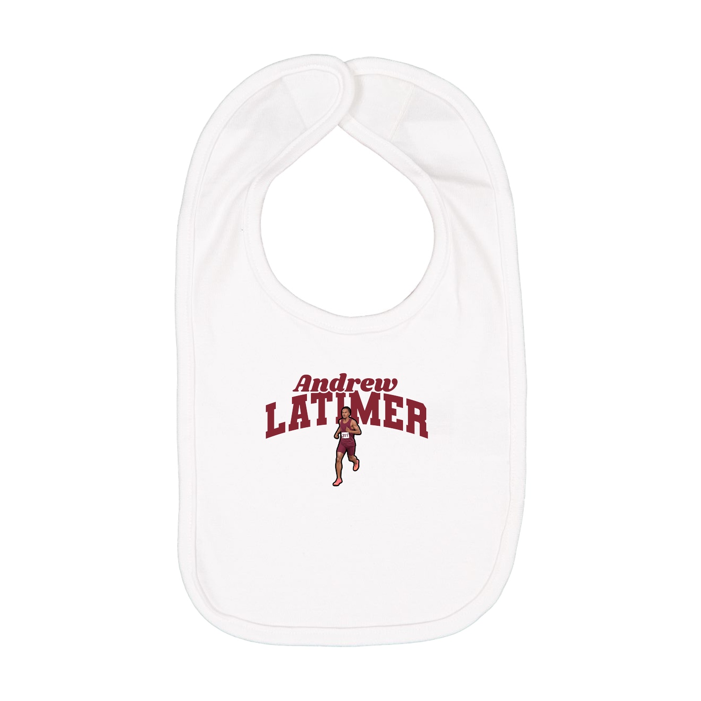 Infant Bib — Signature Arch in White