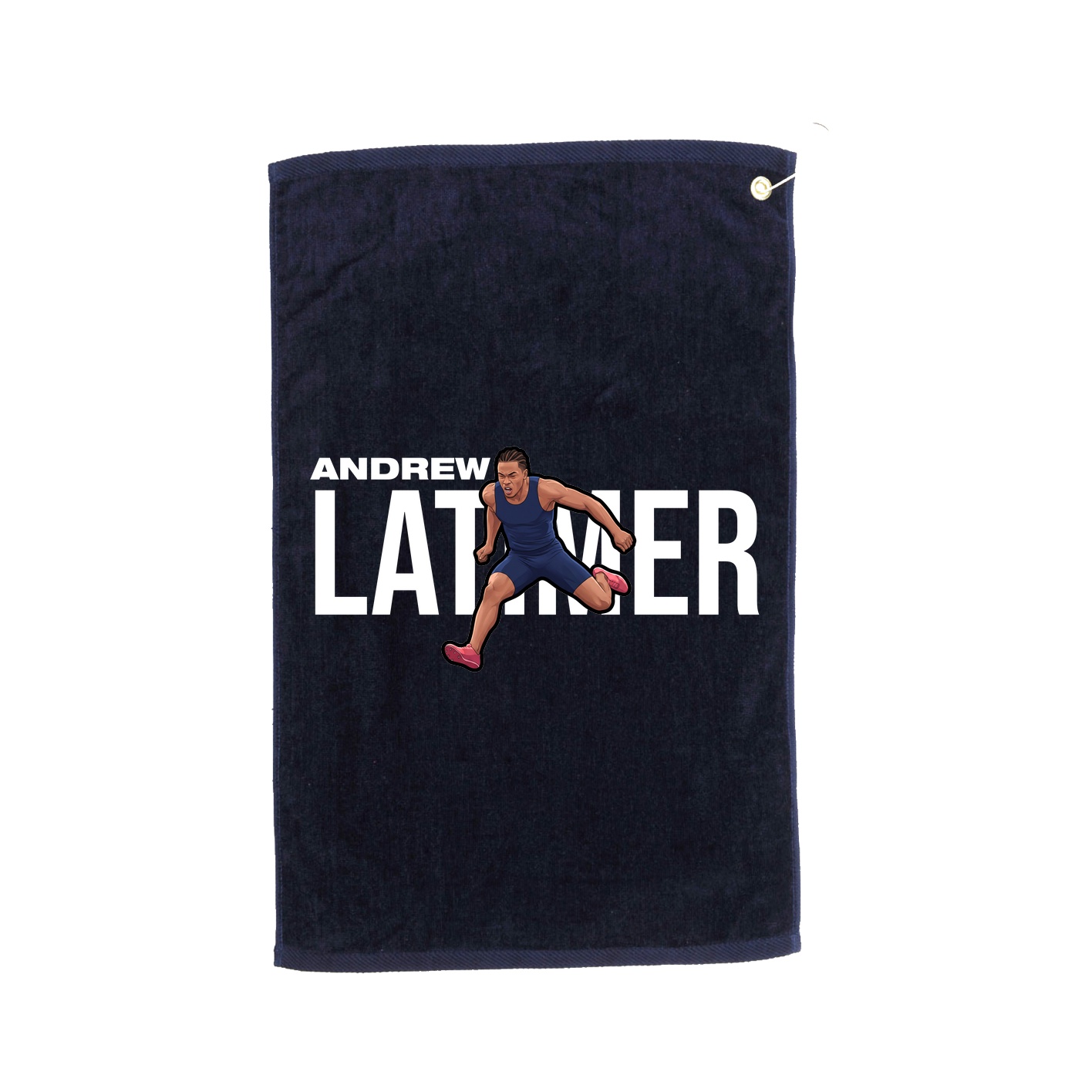 Golf Towel — Player Name in Navy