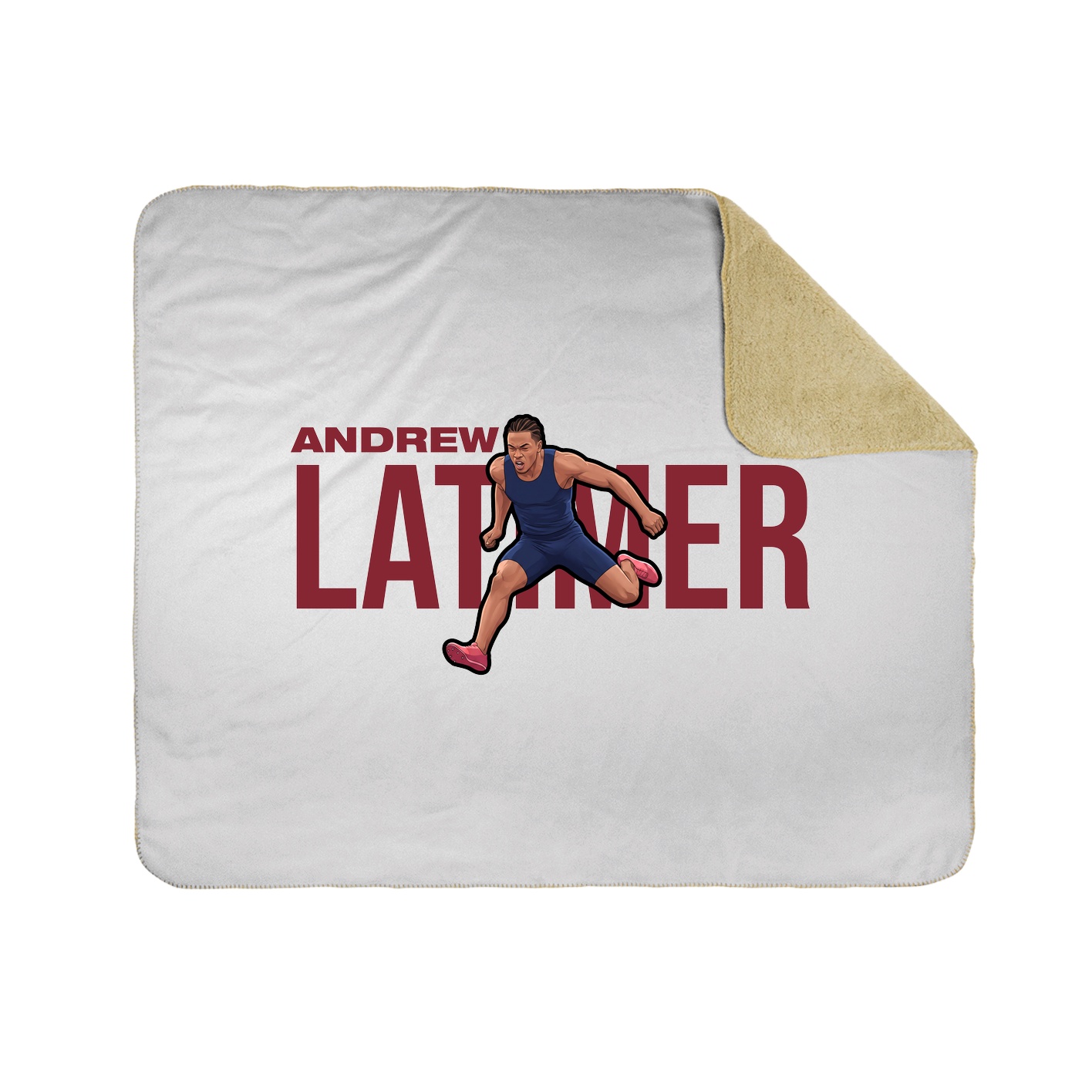 Throw Blanket — Player Name in White