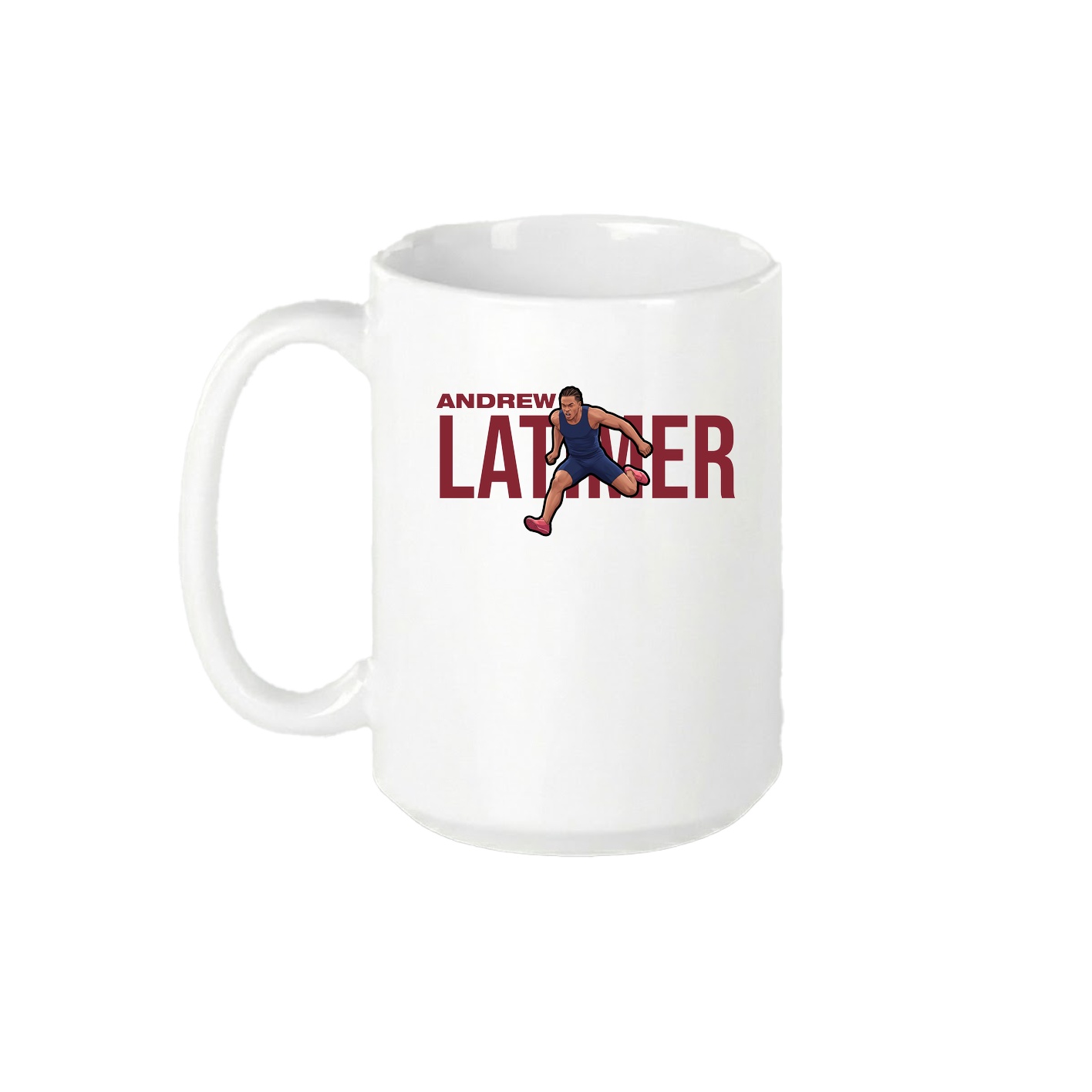 15oz Coffee Mug — Player Name in White