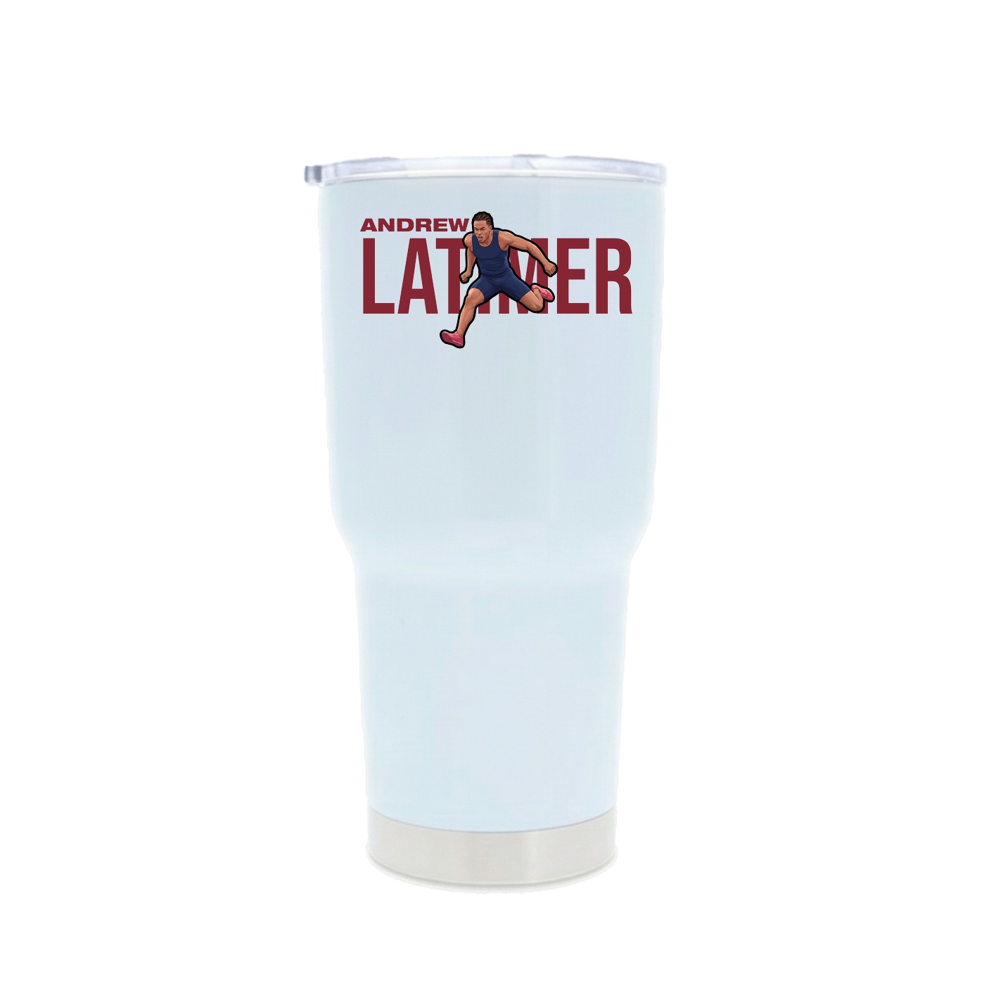 30oz Stainless Steel Tumbler — Player Name in White
