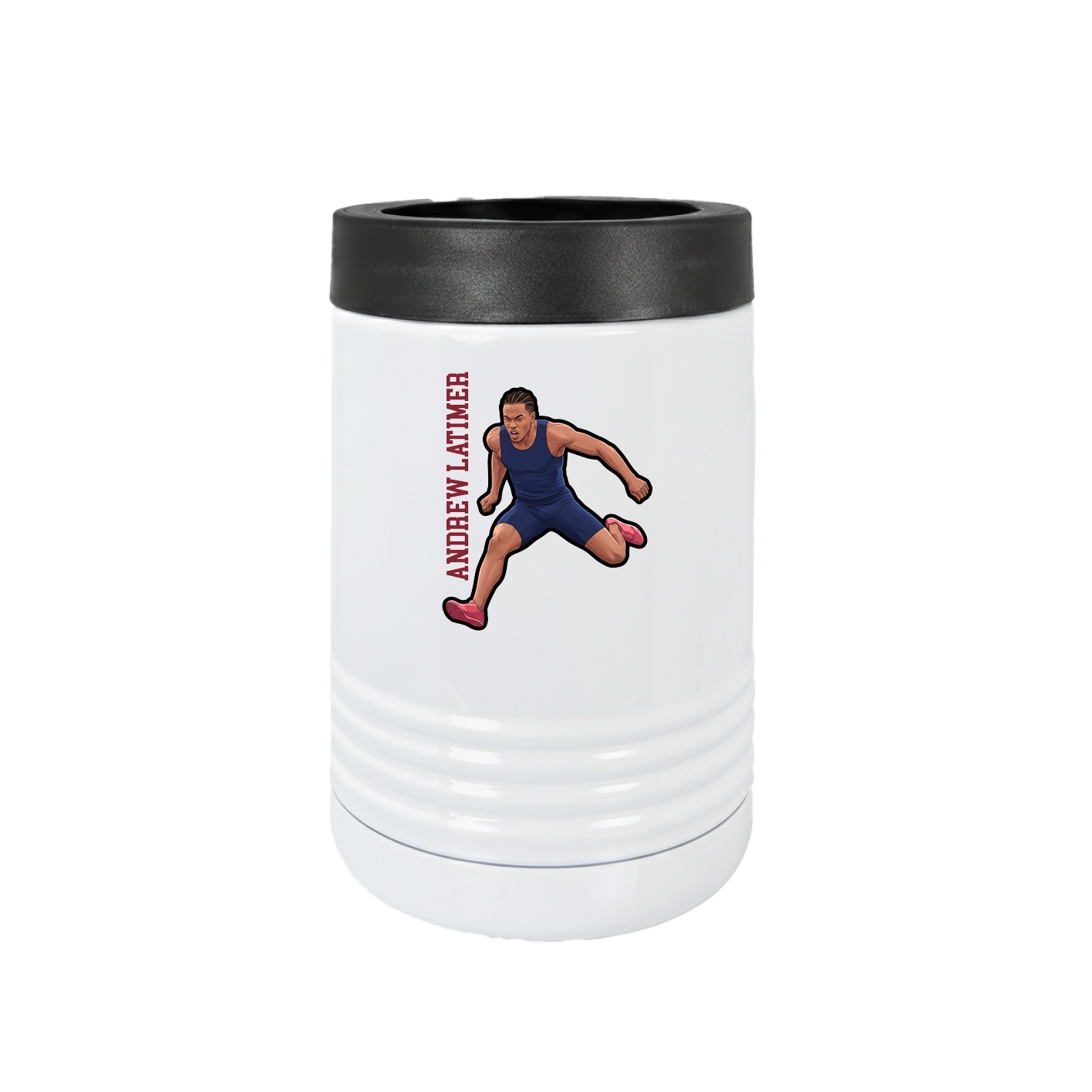 Beverage Holder — Name Vertical in White