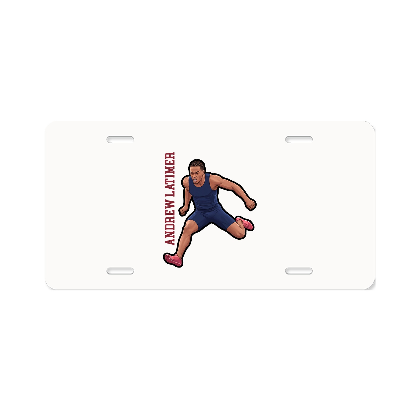 License Plate — Name Vertical in Classic