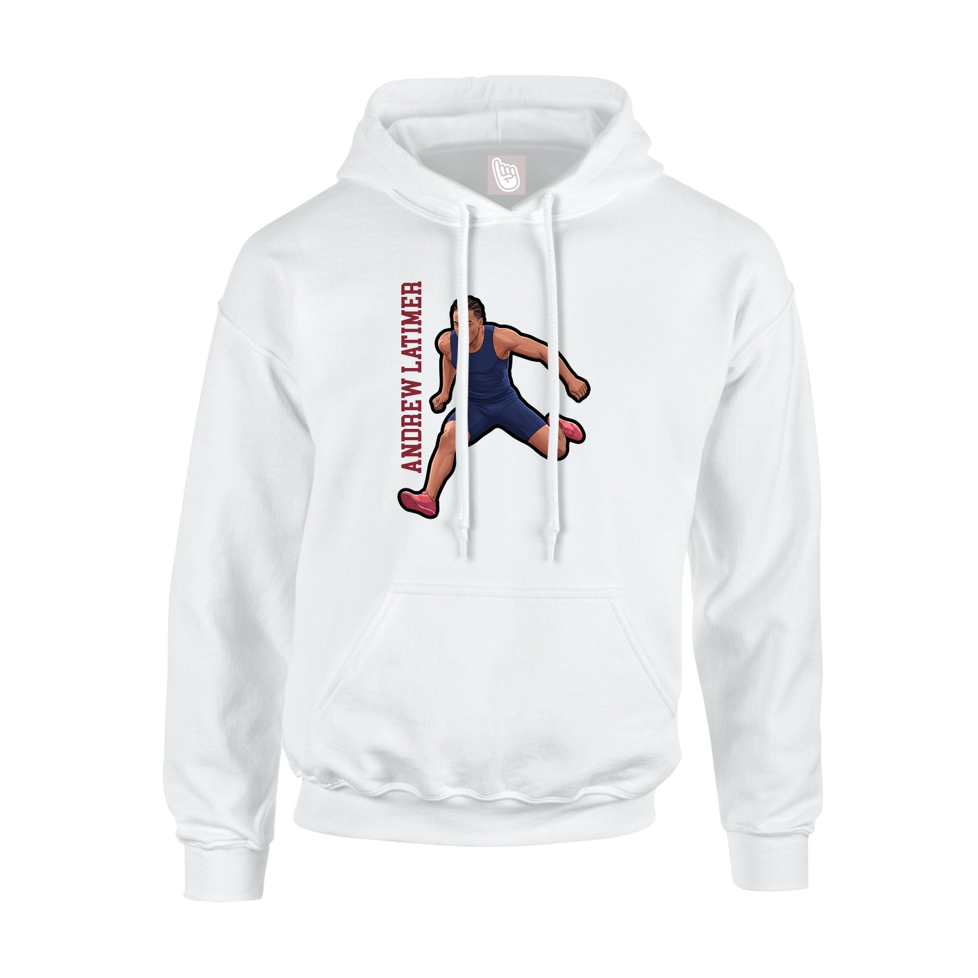 Hoodie — Name Vertical in White