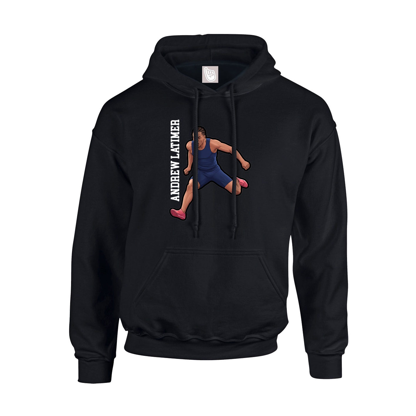 Youth Hoodie — Name Vertical in Black