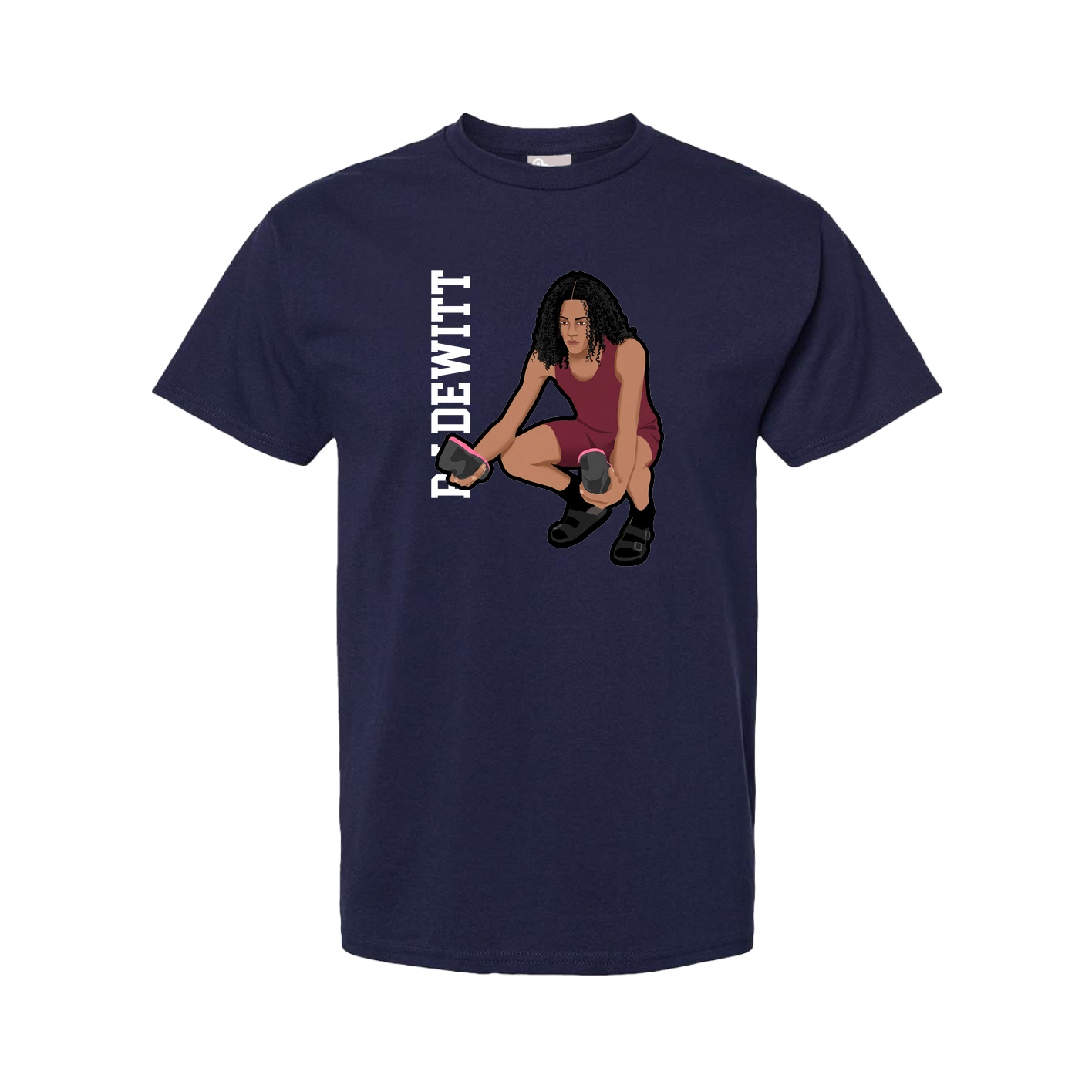 Tee — Name Vertical in Navy