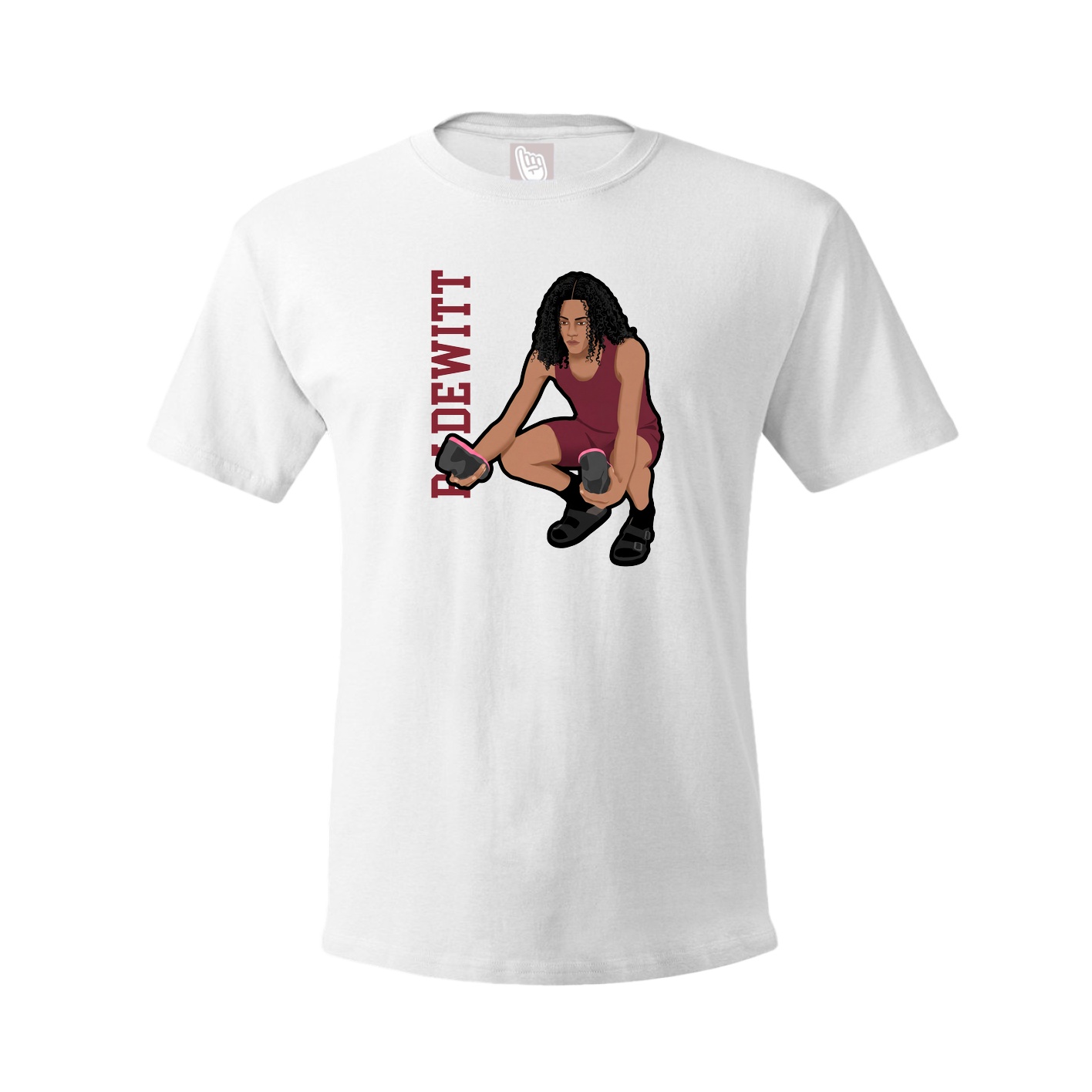 Youth Tee — Name Vertical in White
