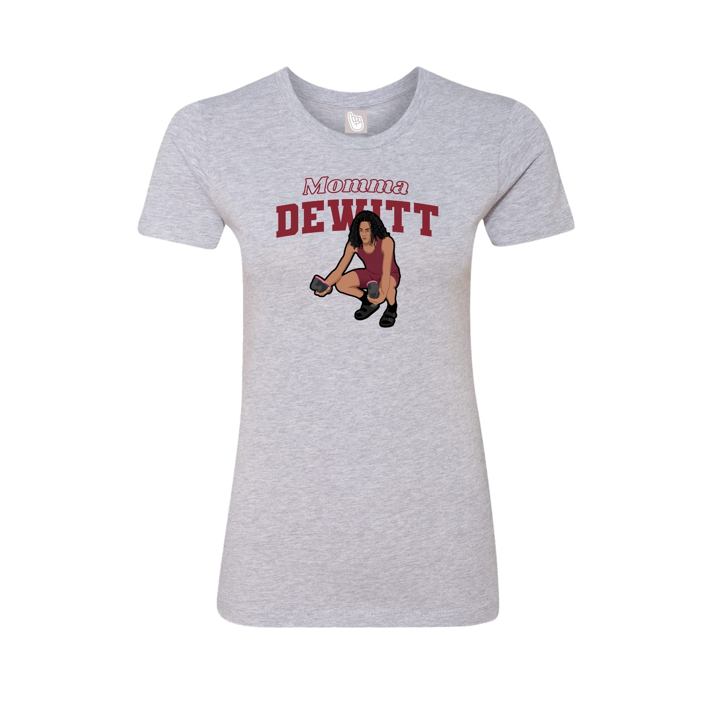 Womens Tee — Mothers Day Block in Grey