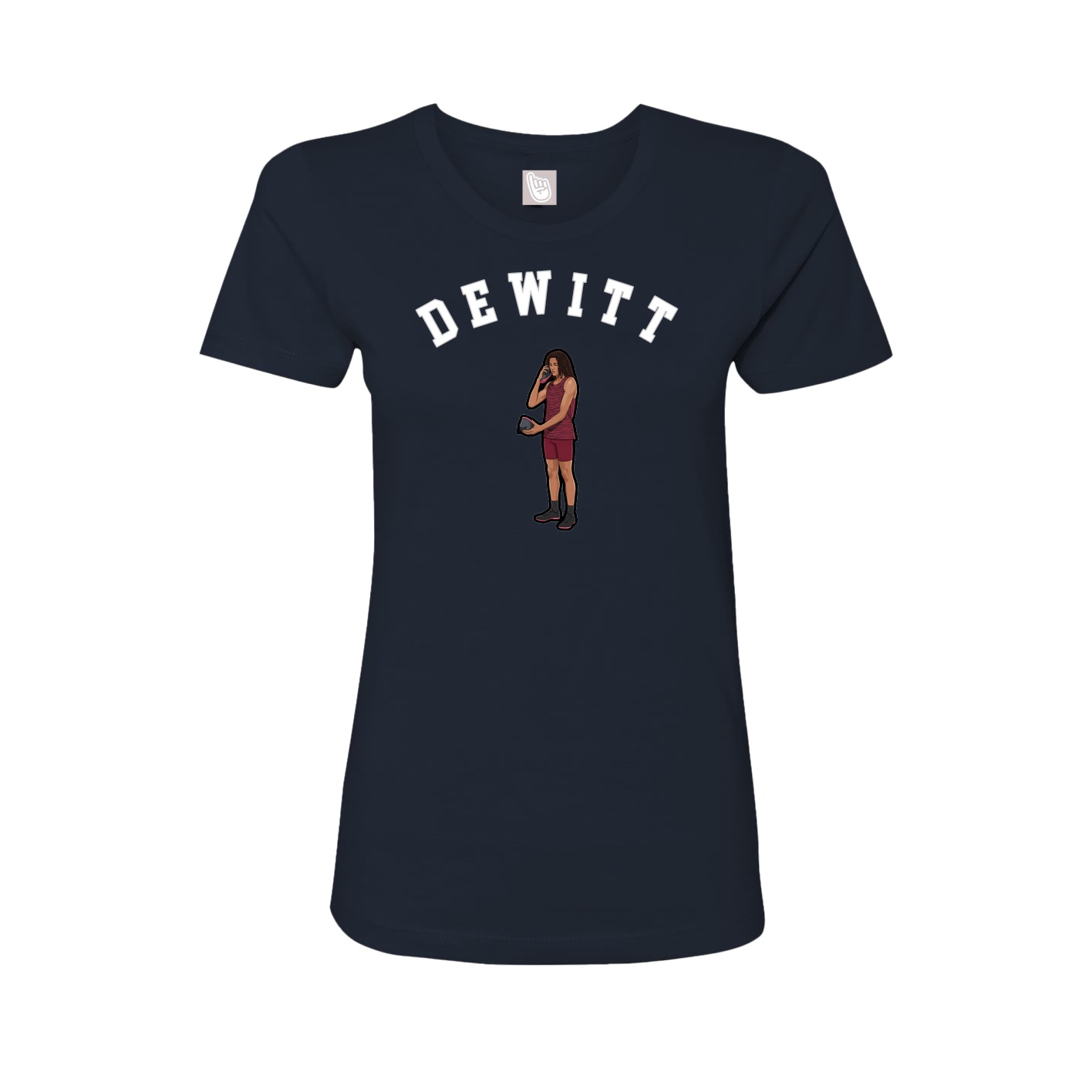 Fitted Women's Tee — Shirsey Arch in Navy