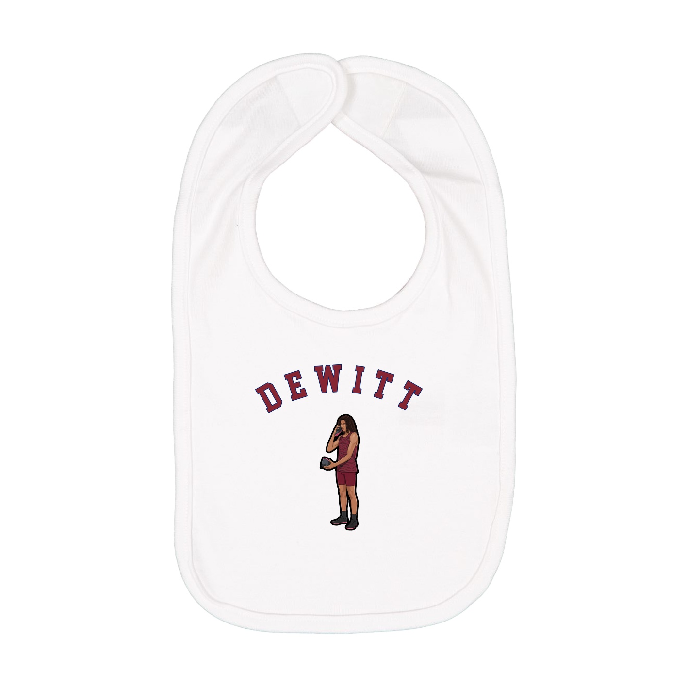 Infant Bib — Shirsey Arch in White