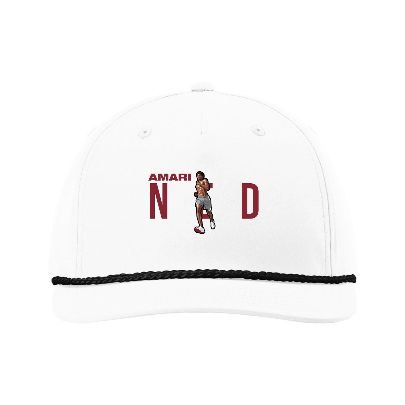 Five-Panel Classic Rope Cap — Player Name in White