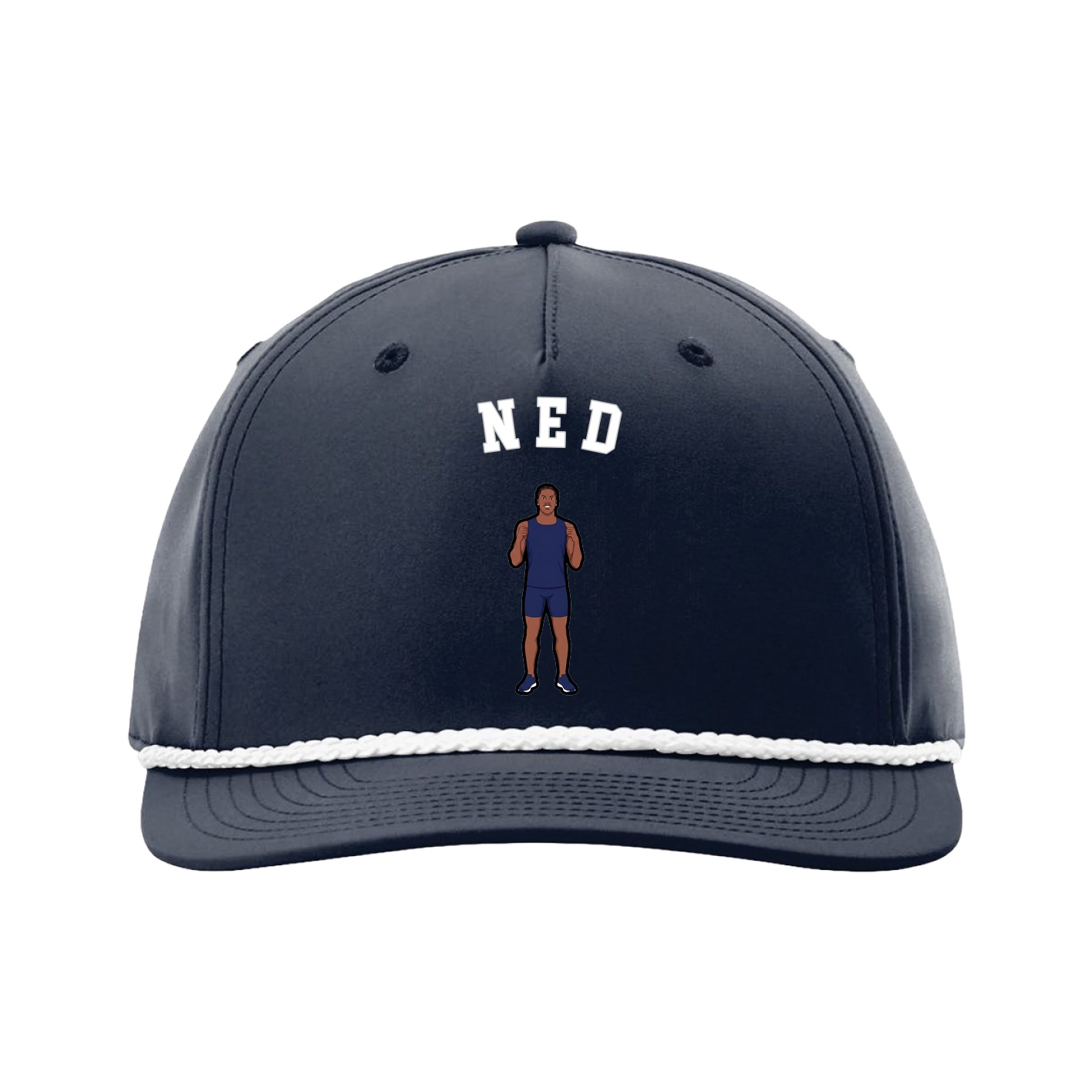 Five-Panel Classic Rope Cap — Shirsey Arch in Navy