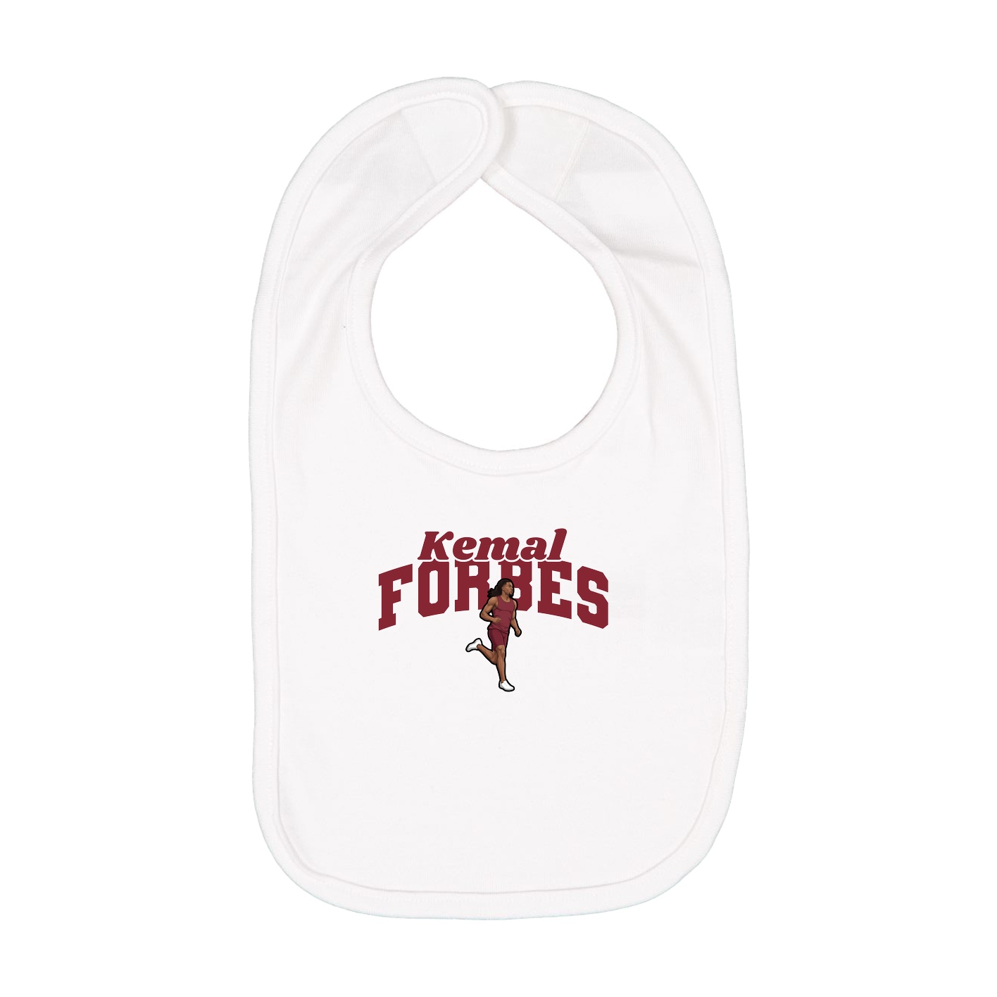 Infant Bib — Signature Arch in White