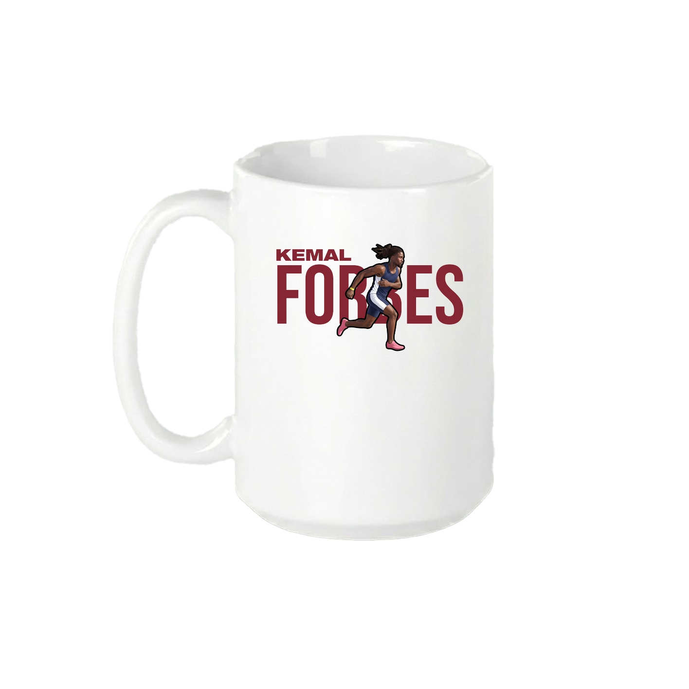 15oz Coffee Mug — Player Name in White