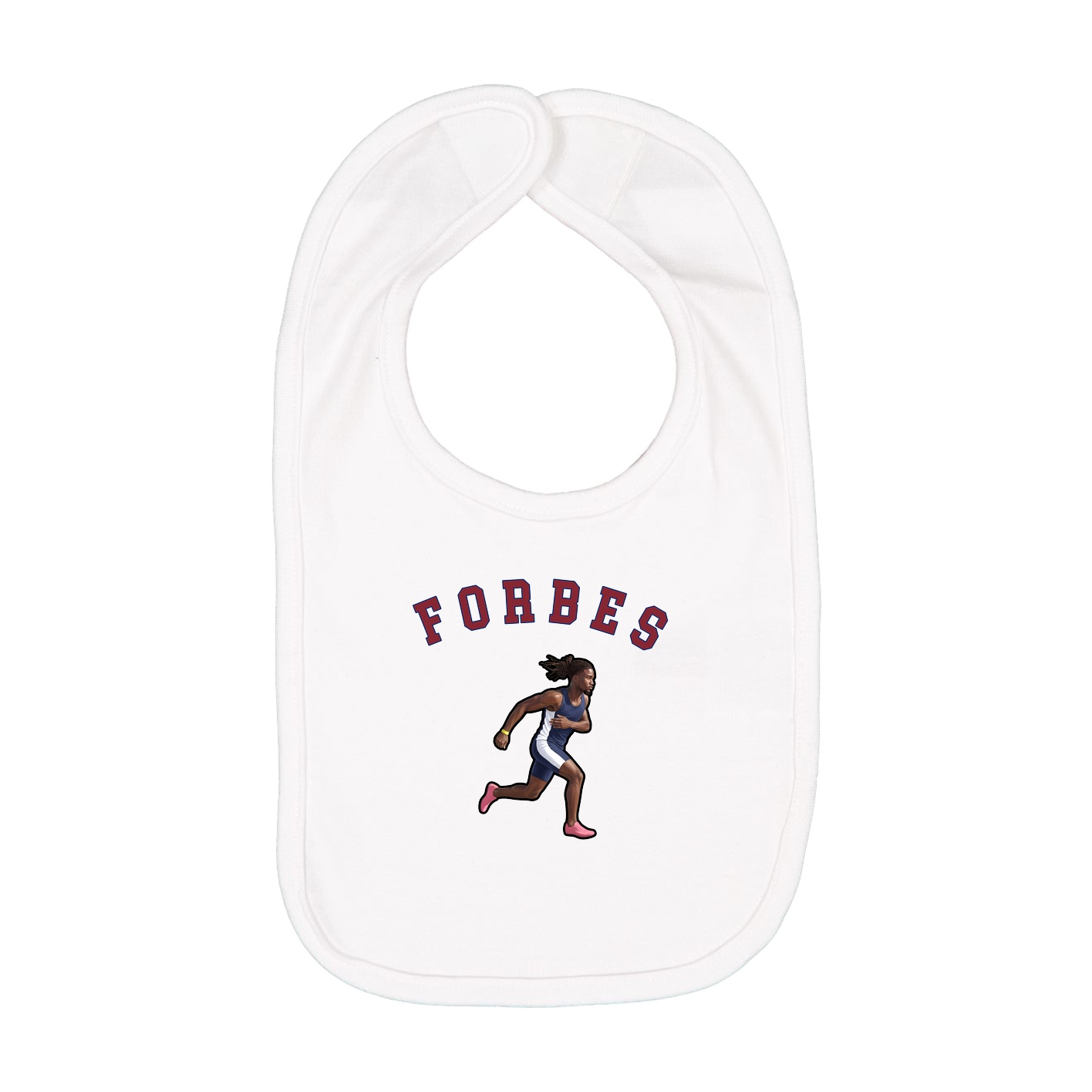 Infant Bib — Shirsey Arch in White